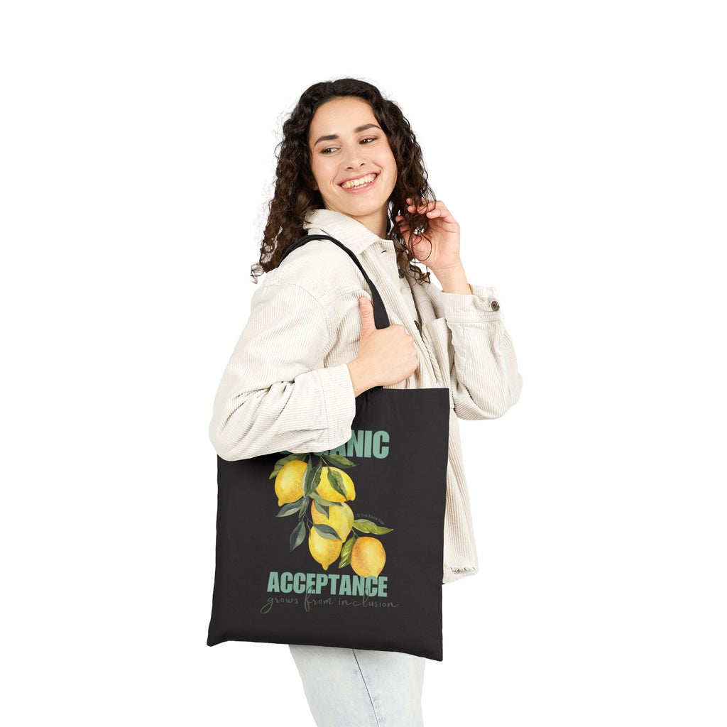 Organic Acceptance Lemon Cotton Canvas Tote Bag
