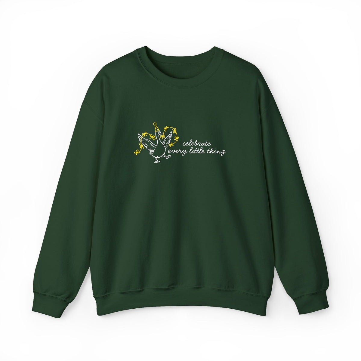 Celebrate Embroidered Goose Unisex Heavy Blend™ Crewneck Sweatshirt