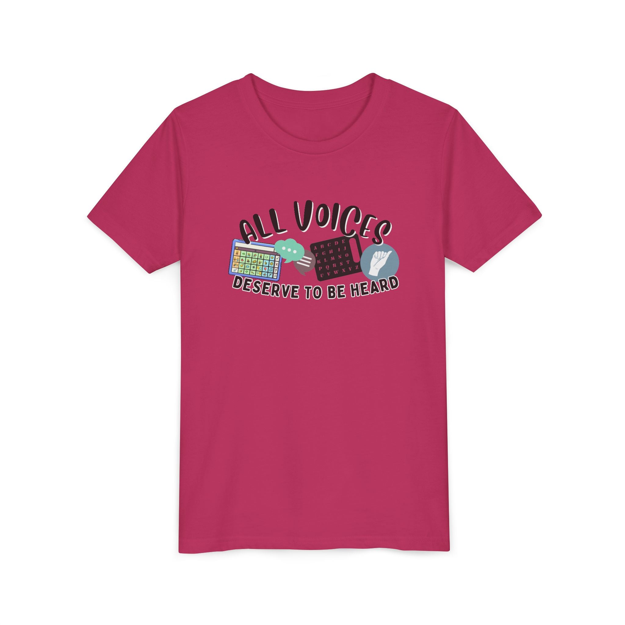 All Voices Deserve To Be Heard Youth Short Sleeve Tee