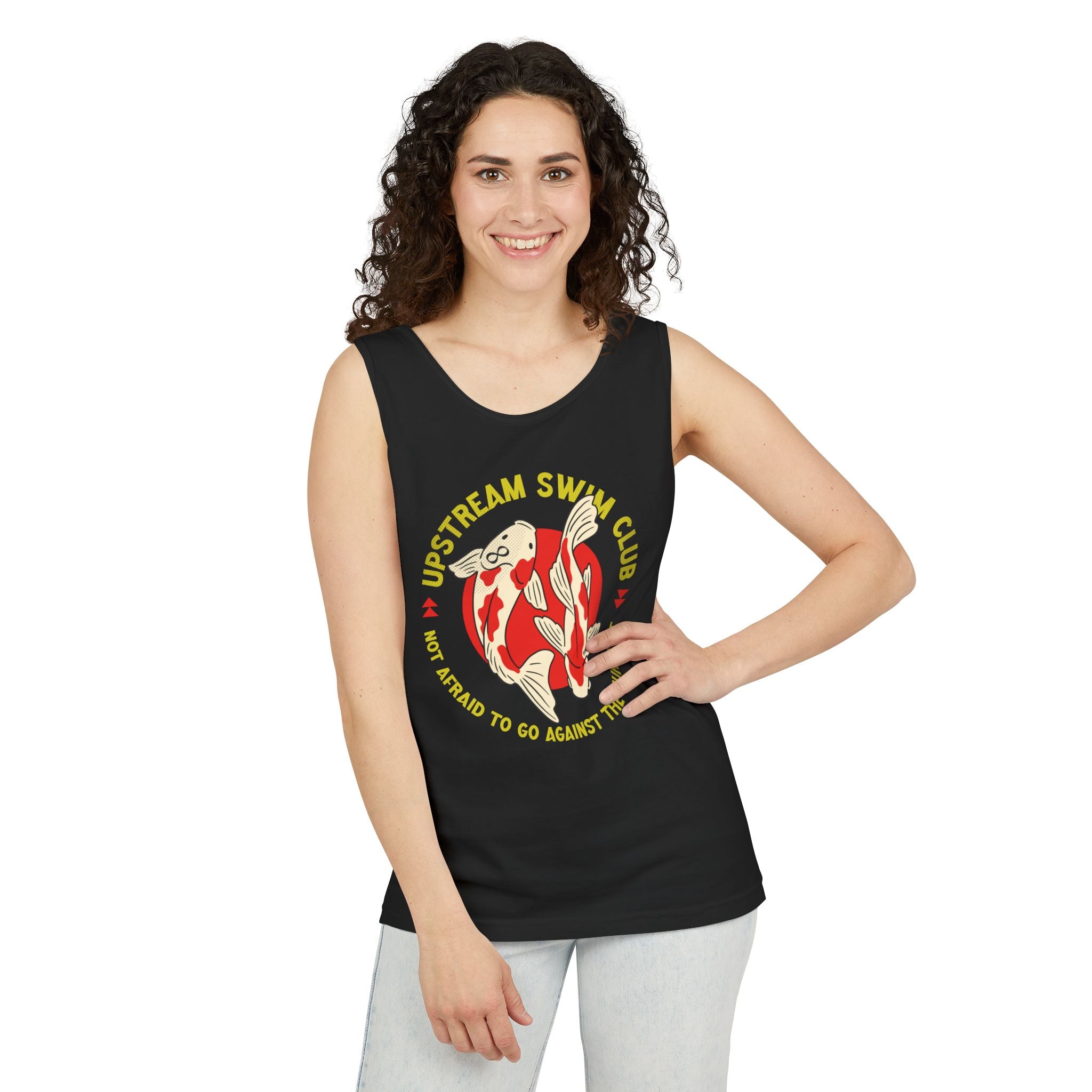Upstream Swim Club Unisex Garment-Dyed Tank Top