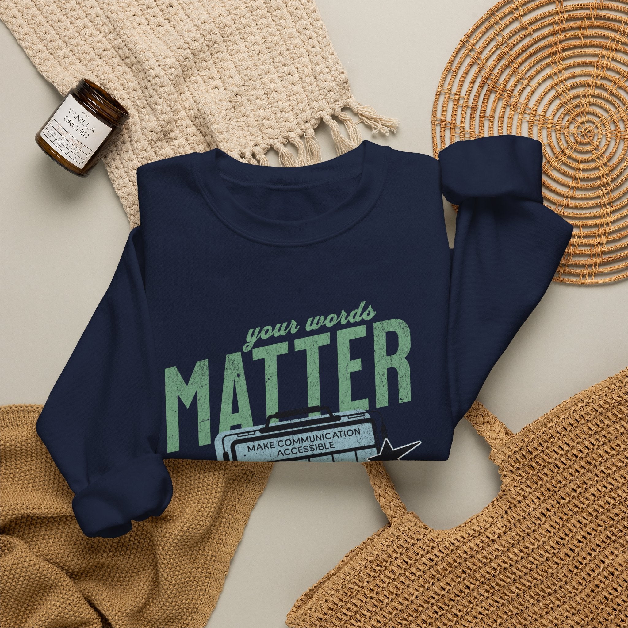 AAC Your Words Matters Unisex Crewneck Sweatshirt