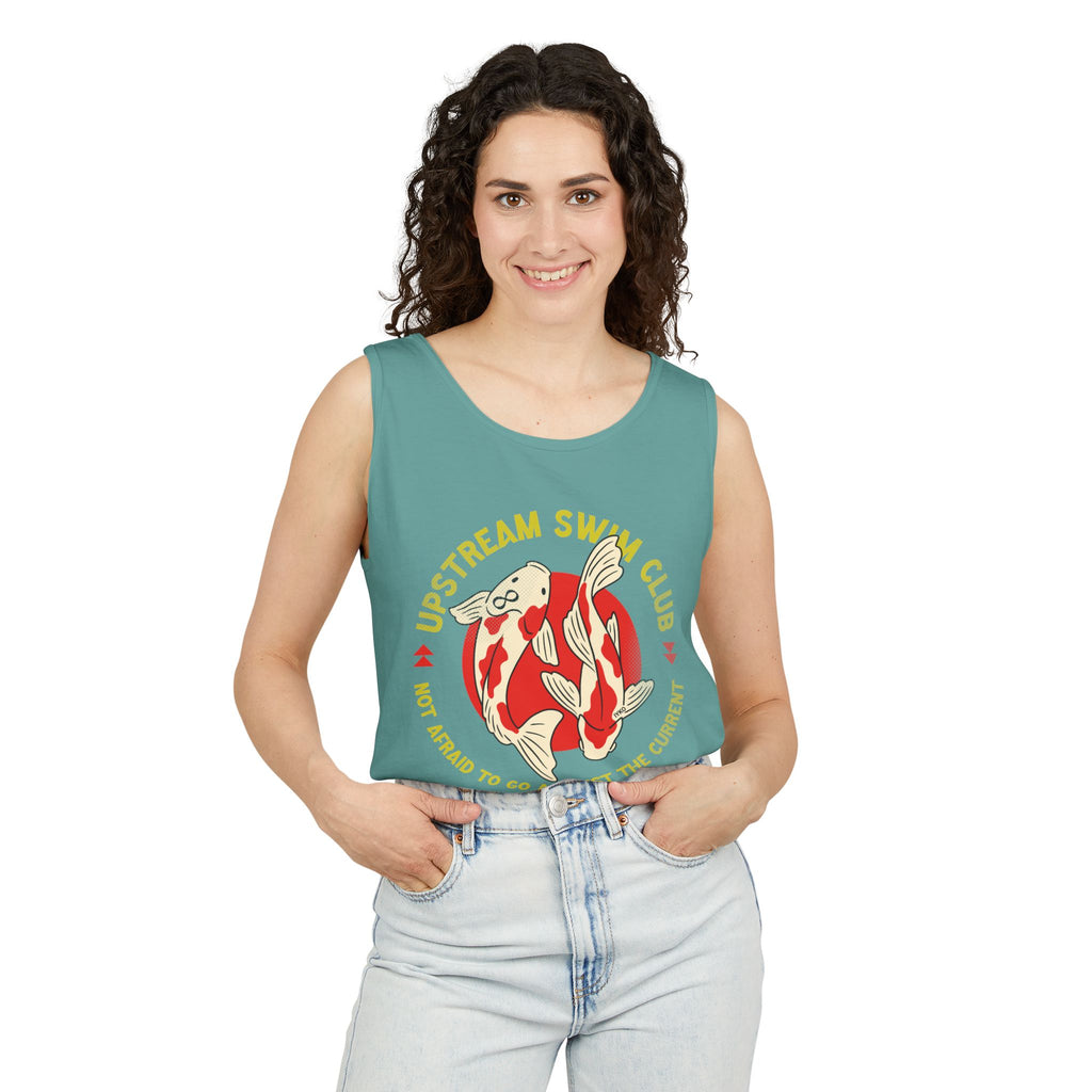 Upstream Swim Club Unisex Garment-Dyed Tank Top