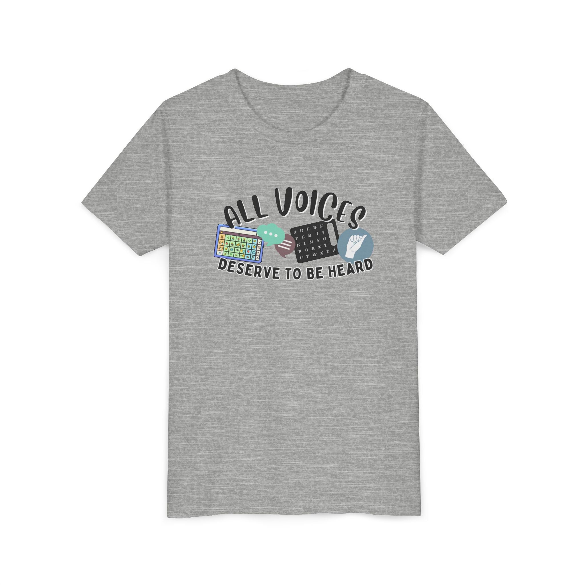 All Voices Deserve To Be Heard Youth Short Sleeve Tee