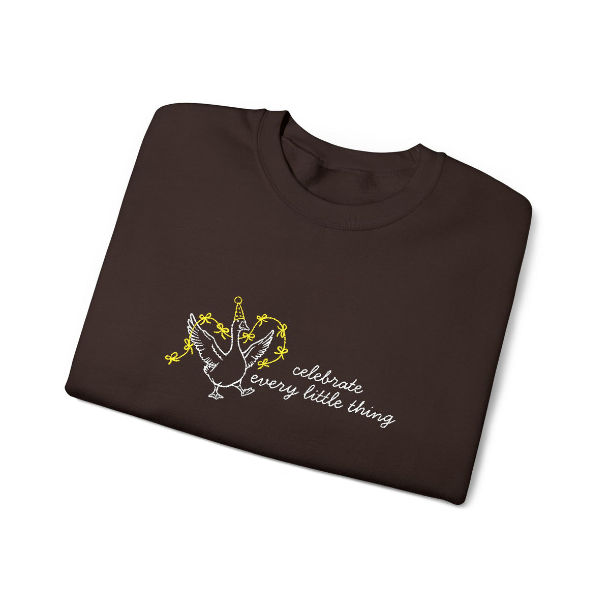 Celebrate Embroidered Goose Unisex Heavy Blend™ Crewneck Sweatshirt