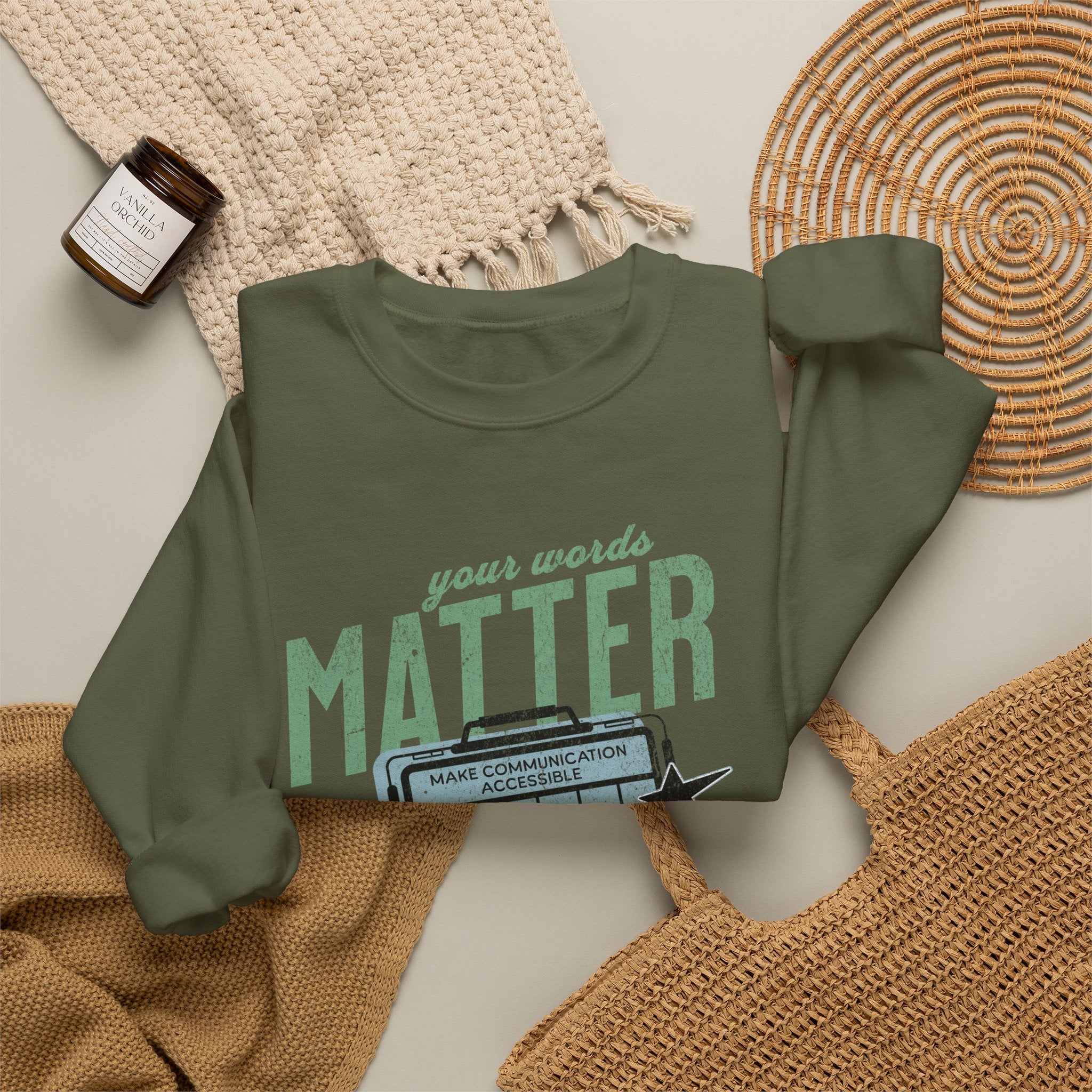 AAC Your Words Matters Unisex Crewneck Sweatshirt