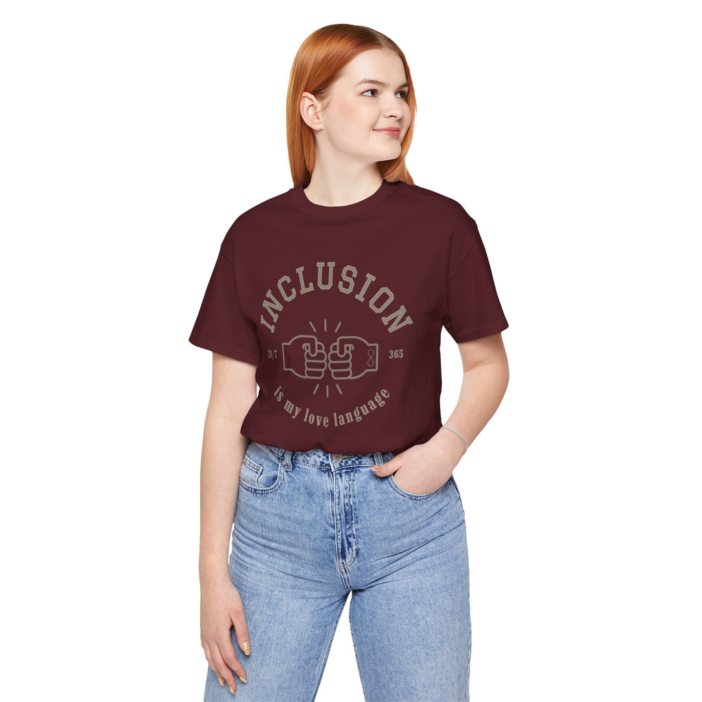 Inclusion Love Language Unisex Jersey Short Sleeve Tee