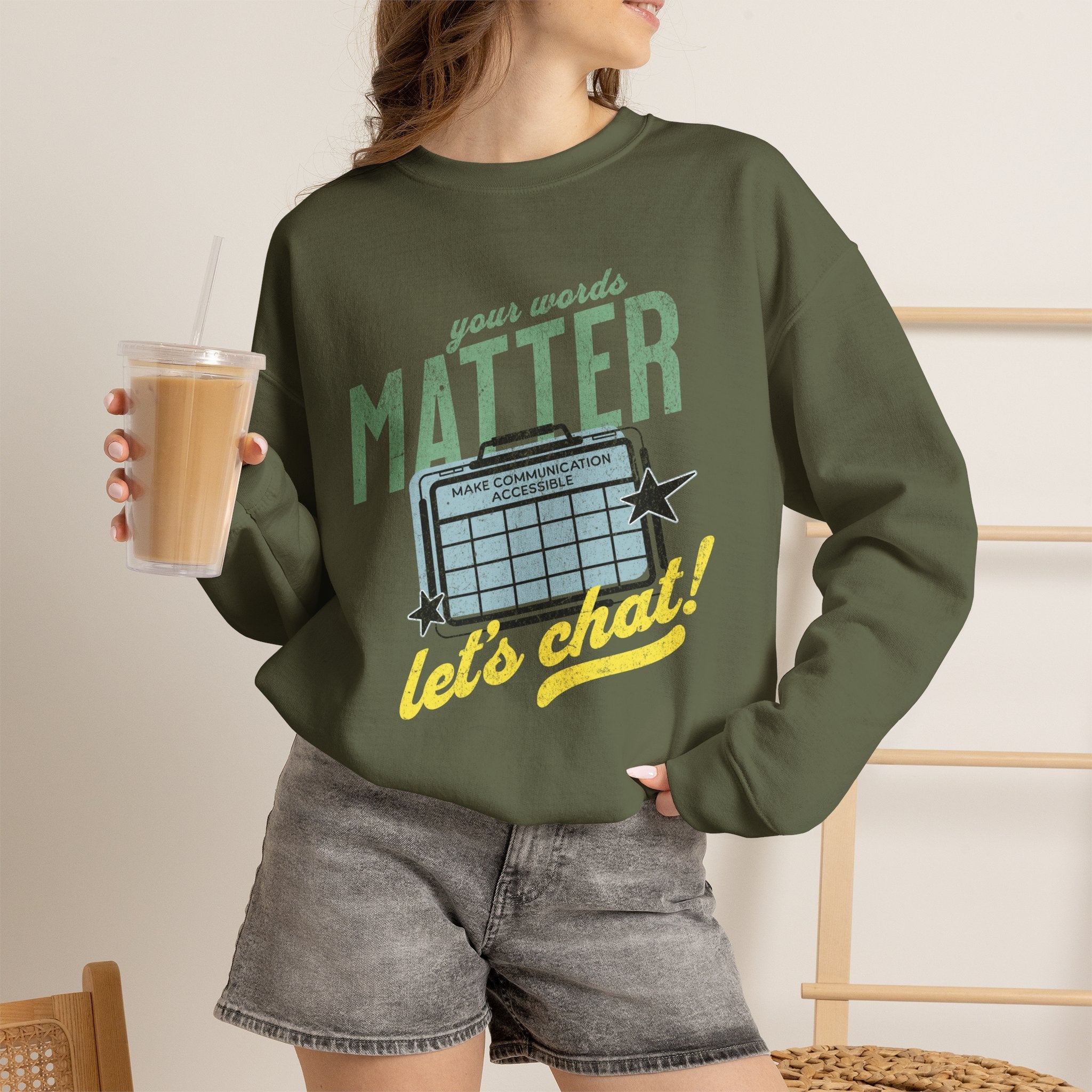 AAC Your Words Matters Unisex Crewneck Sweatshirt