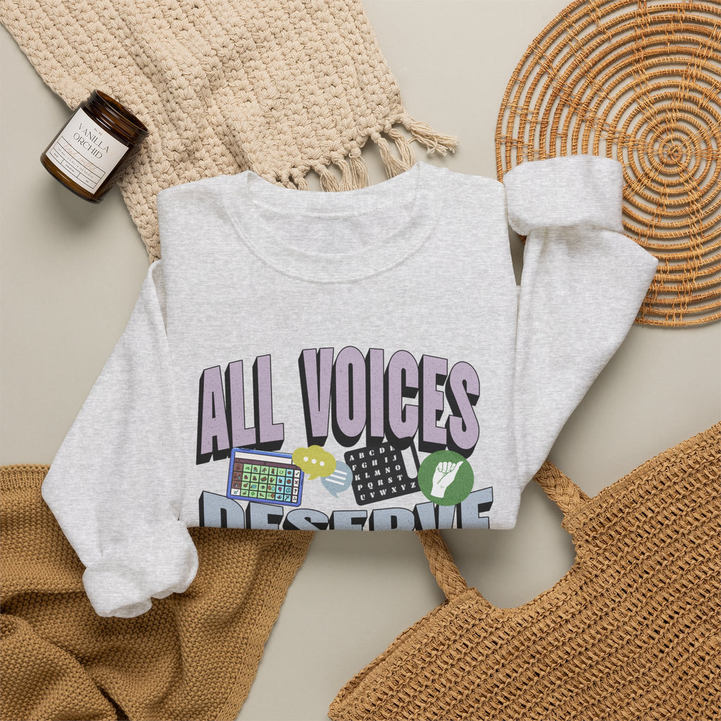 All Voices Deserve To Be Heard Unisex Heavy Blend™ Crewneck Sweatshirt