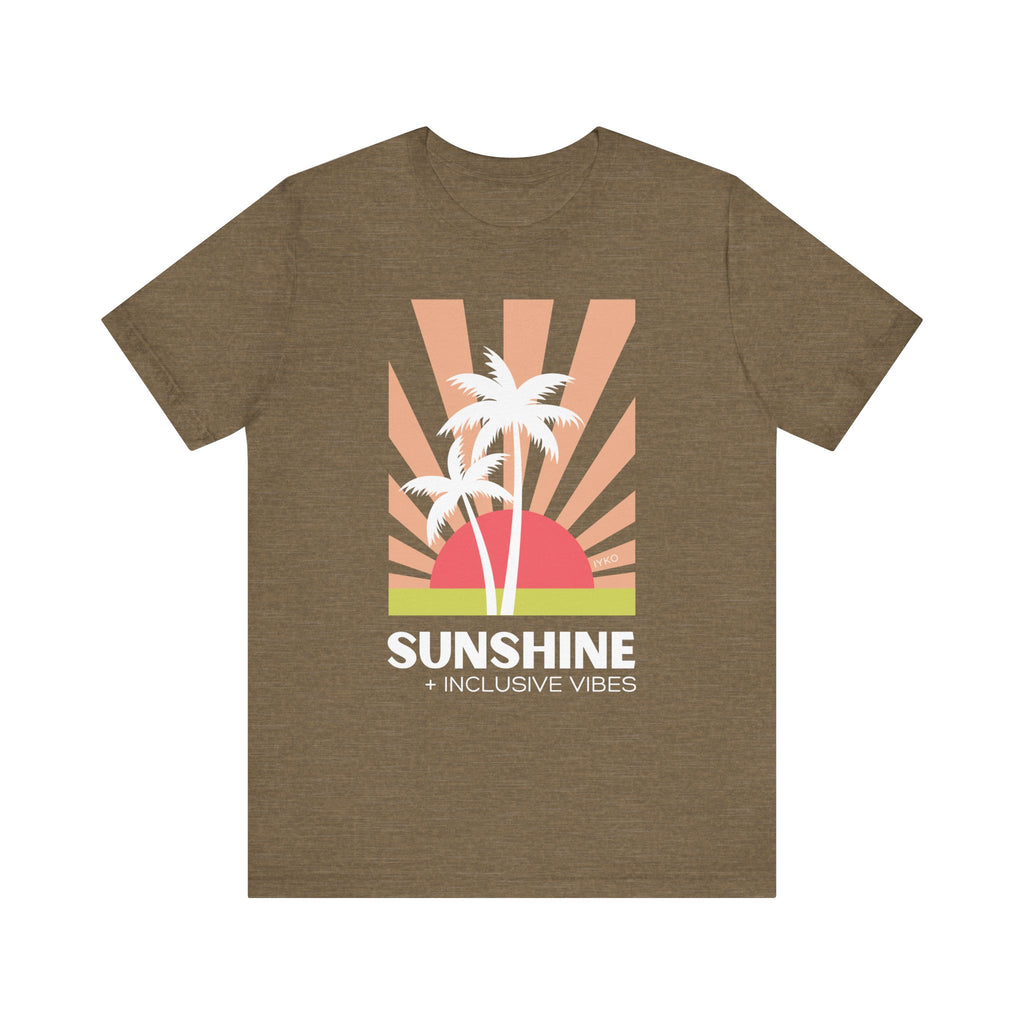 Sunshine and Inclusive Vibes Unisex Jersey Short Sleeve Tee