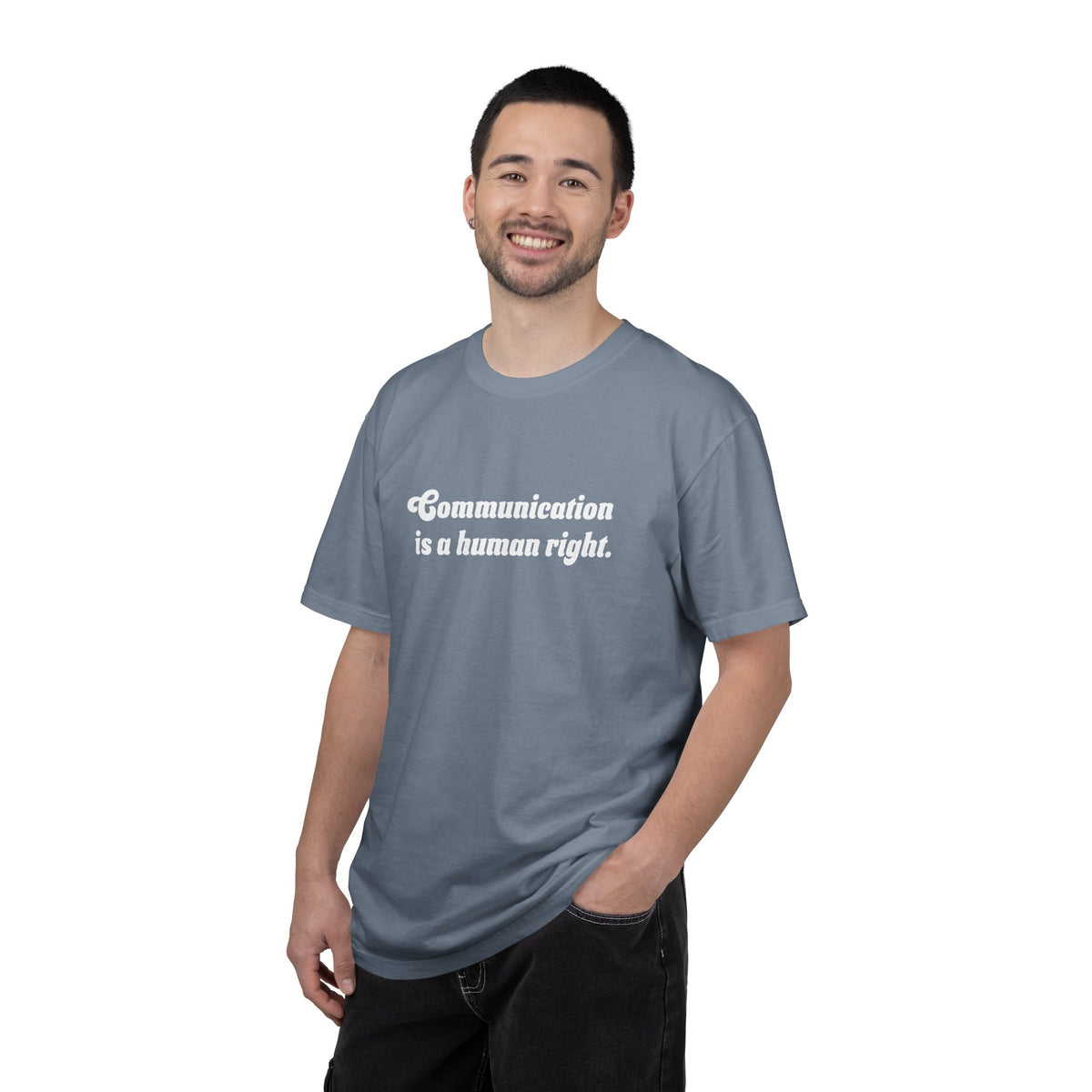 Communication is a Human Right Unisex Garment-Dyed T-shirt