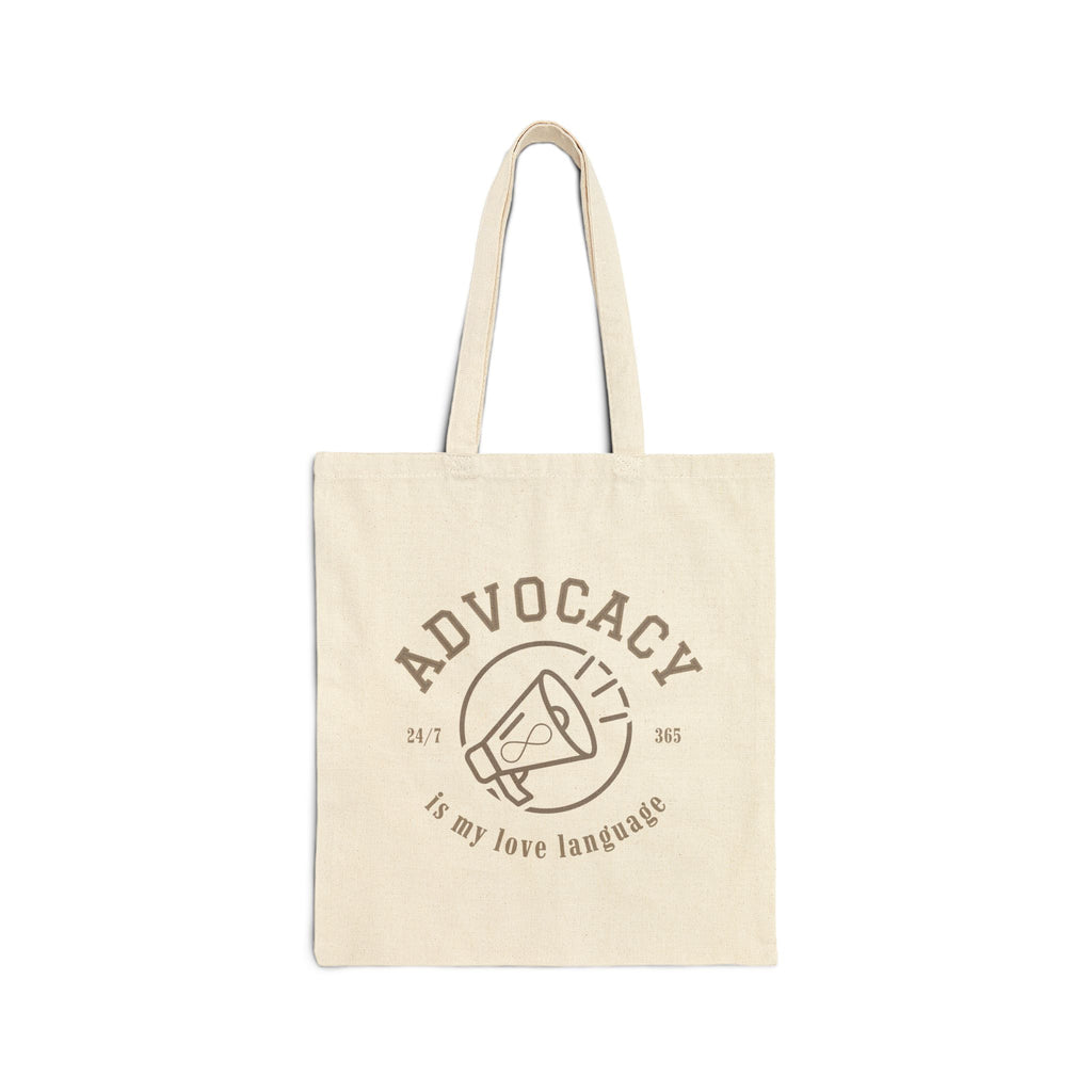 Advocacy Love Language Cotton Canvas Tote Bag