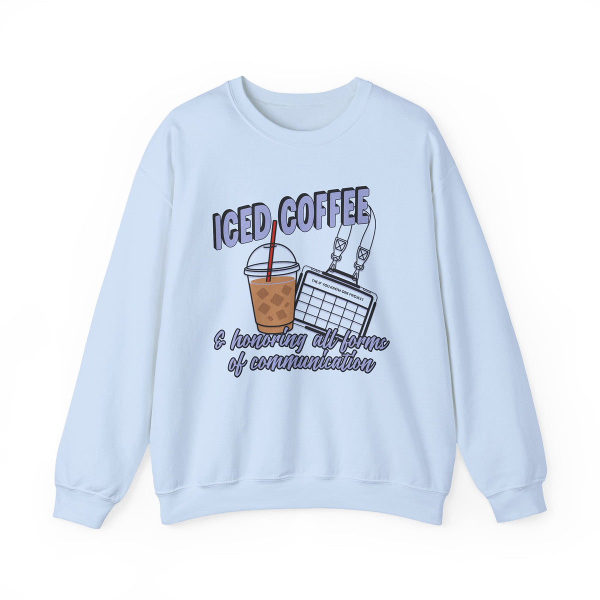 Iced Coffee and Communication Unisex Crewneck Sweatshirt