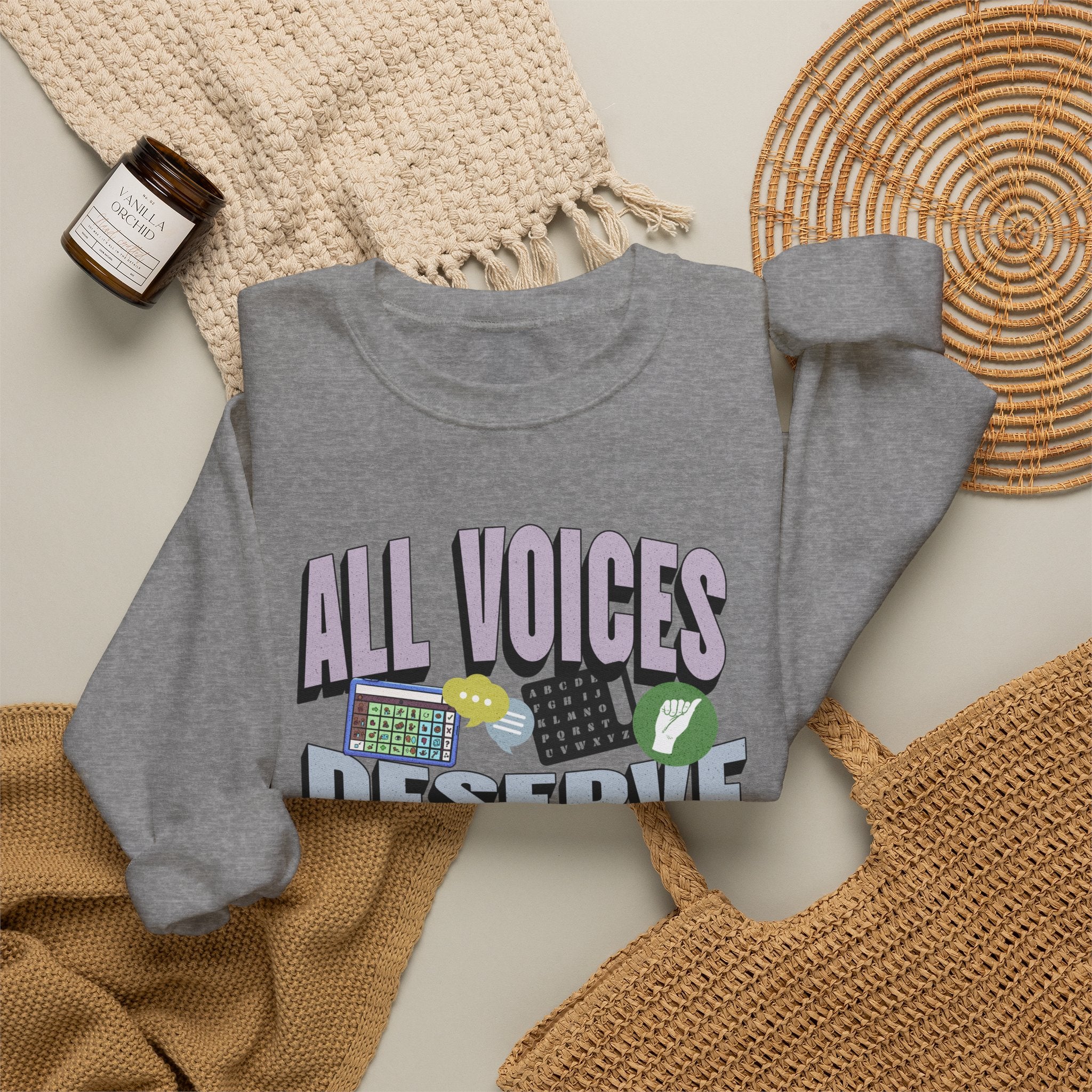 All Voices Deserve To Be Heard Unisex Heavy Blend™ Crewneck Sweatshirt
