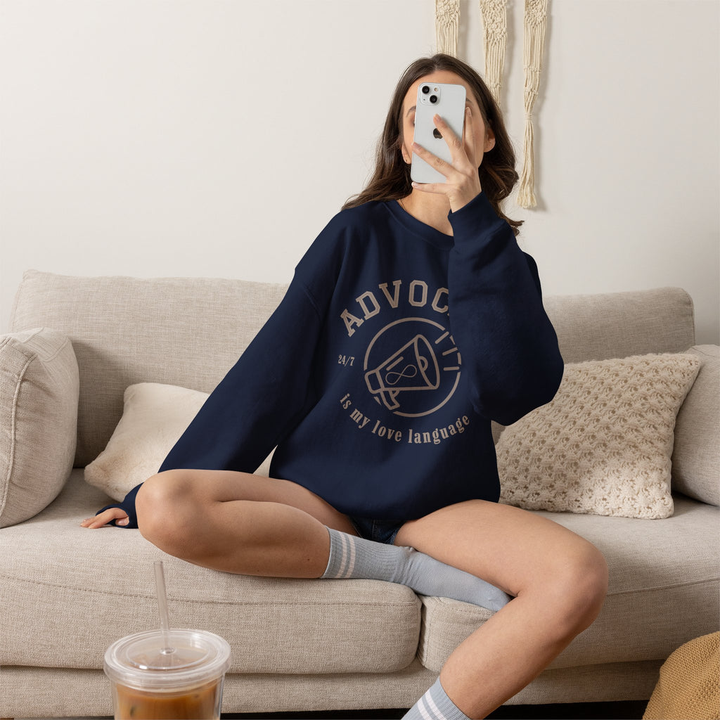 Advocacy Love Language Unisex Crewneck Sweatshirt
