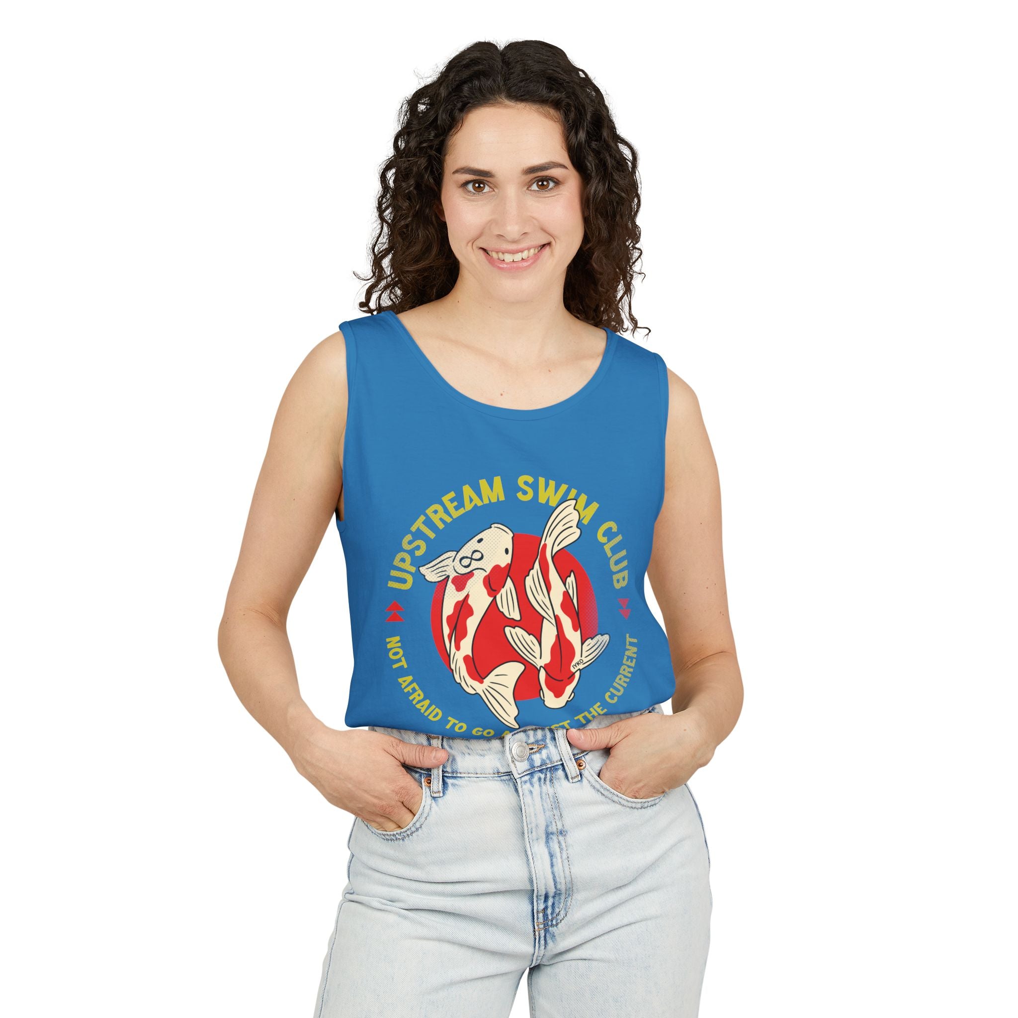 Upstream Swim Club Unisex Garment-Dyed Tank Top
