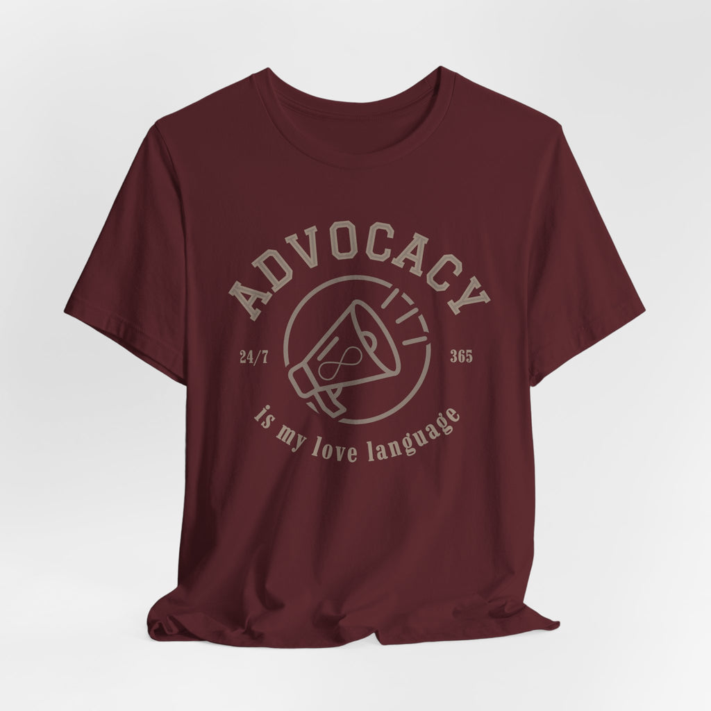 Advocacy Love Language Unisex Jersey Short Sleeve Tee