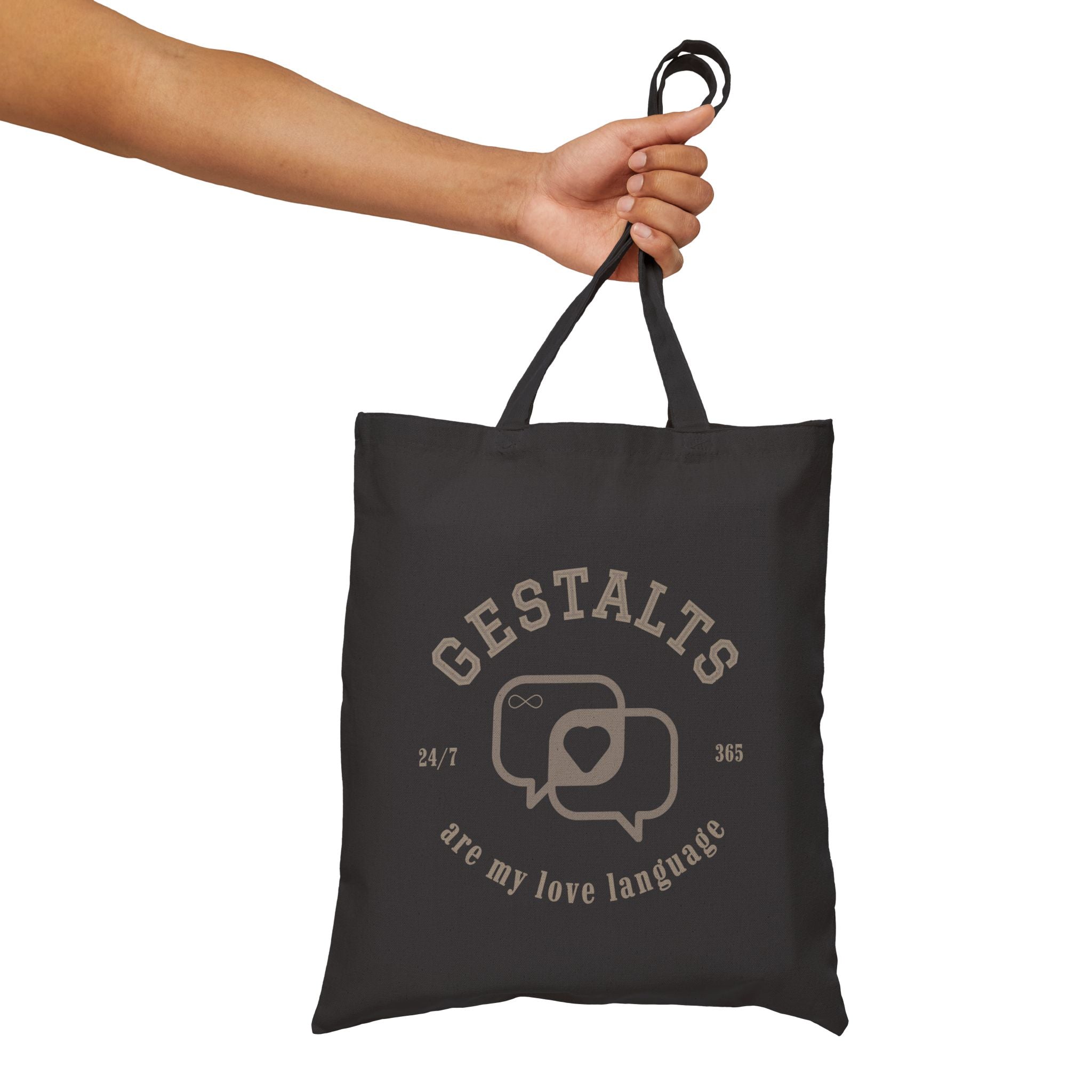 Gestalts Love Language Cotton Canvas Tote Bag