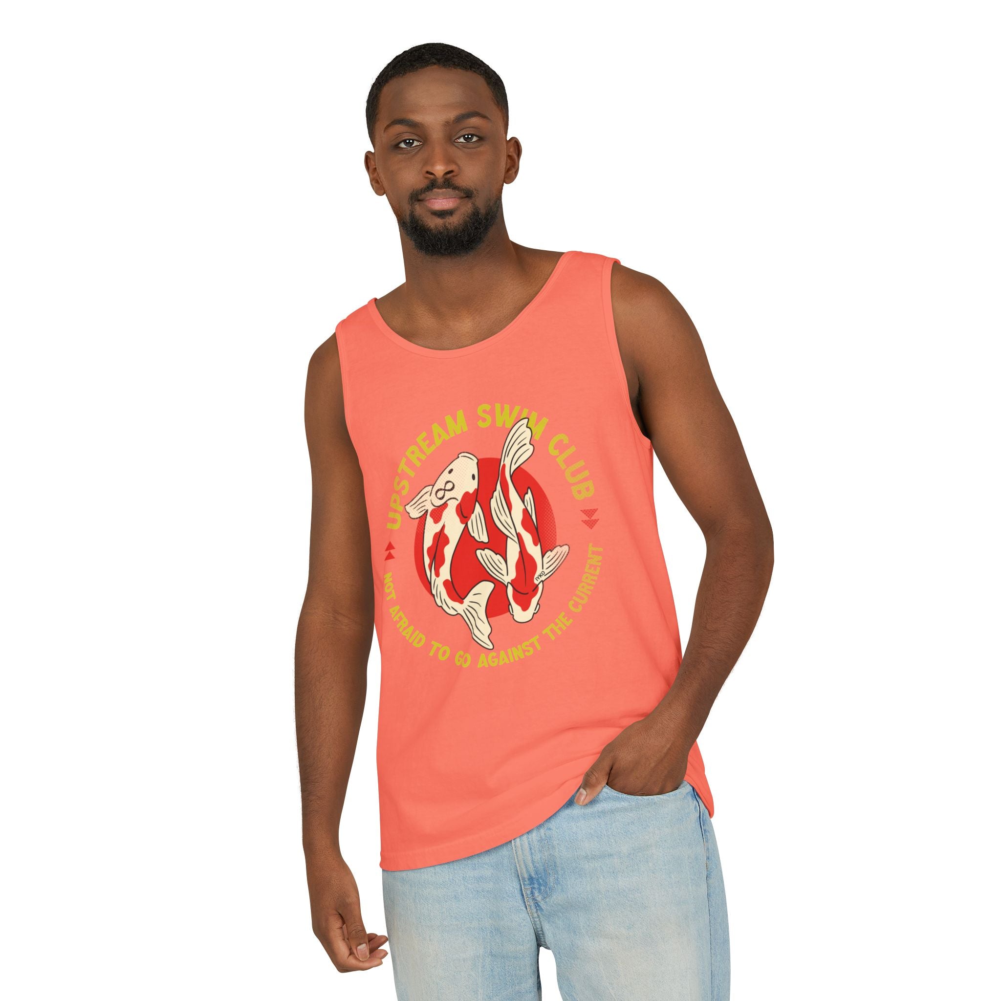 Upstream Swim Club Unisex Garment-Dyed Tank Top