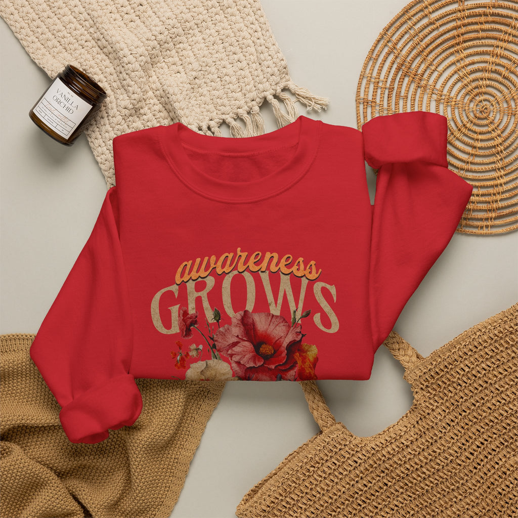 Awareness Grows Acceptance Flourishes Unisex Crewneck Sweatshirt