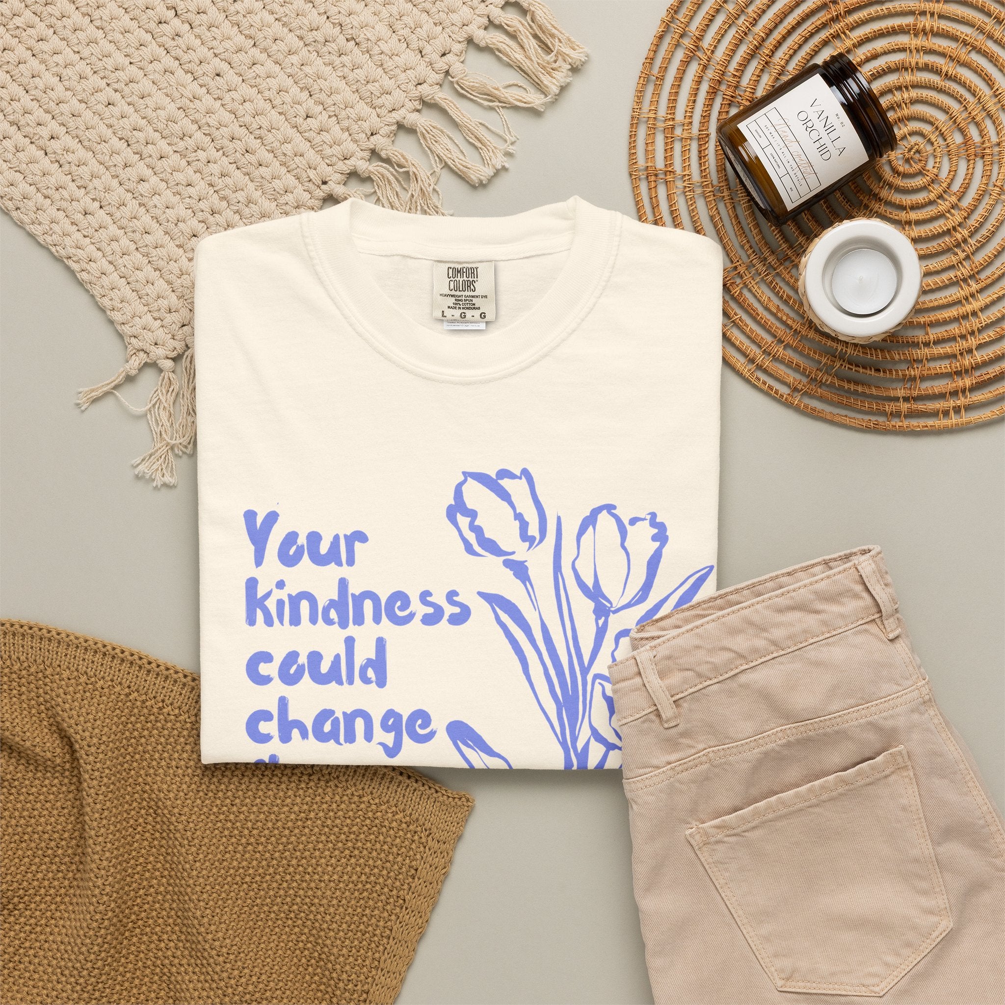 Kindness Changes The World Unisex Garment-Dyed T-shirt