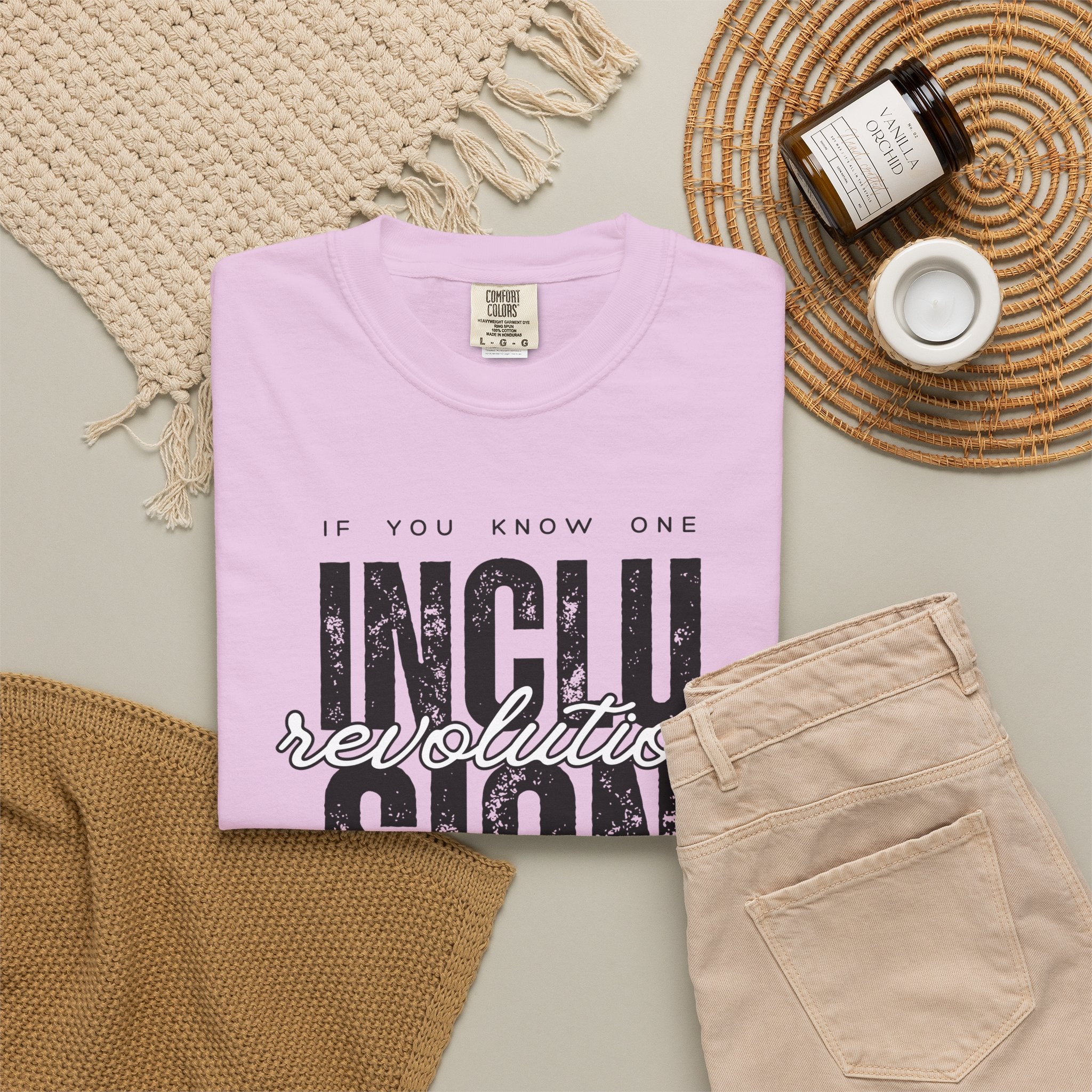 Inclusion Revolution Change the World Unisex Garment-Dyed T-shirt