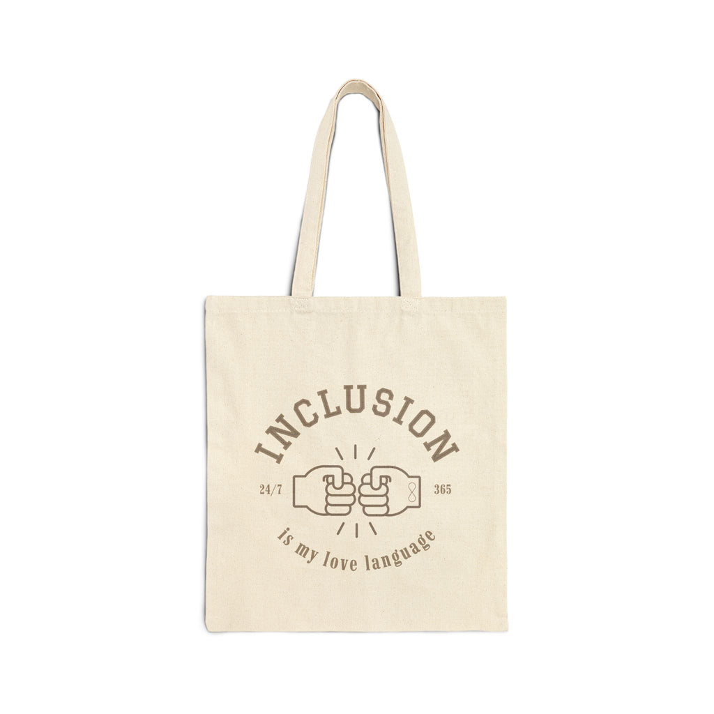 Inclusion Love Language Cotton Canvas Tote Bag