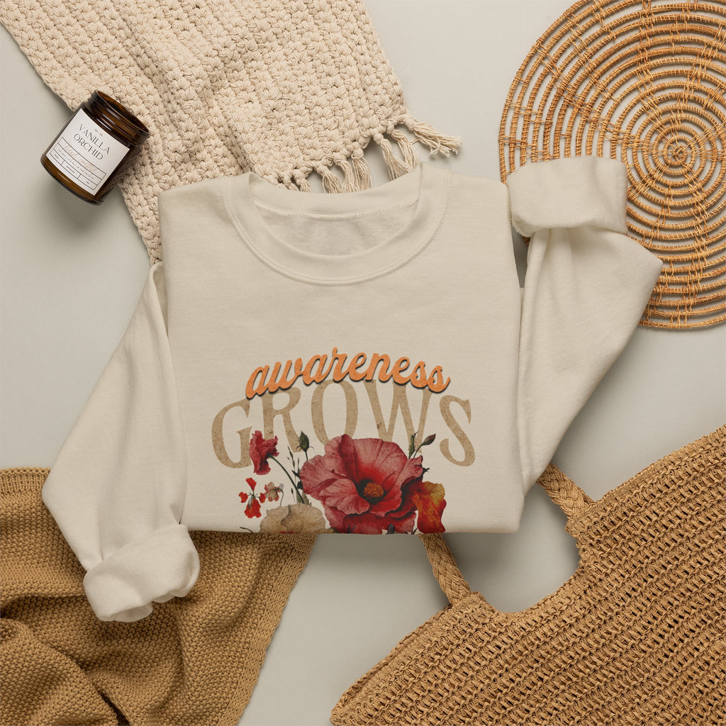Awareness Grows Acceptance Flourishes Unisex Crewneck Sweatshirt