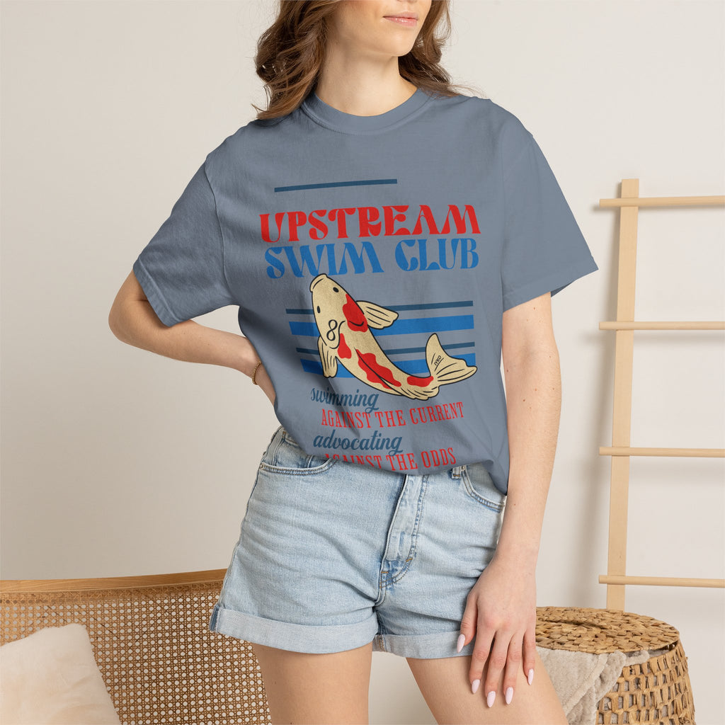 Upstream Swim Club Unisex Garment-Dyed T-shirt