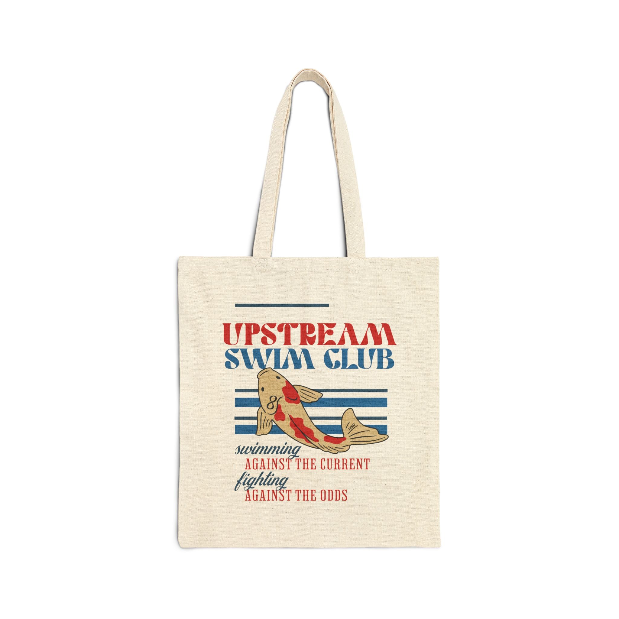 Upstream Swim Club Cotton Canvas Tote Bag