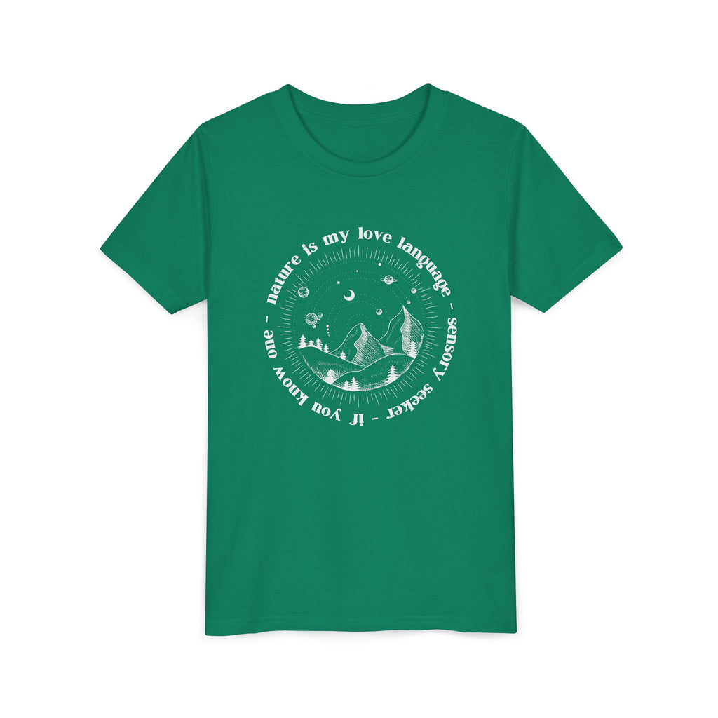 Nature Is My Love Language Youth Short Sleeve Tee