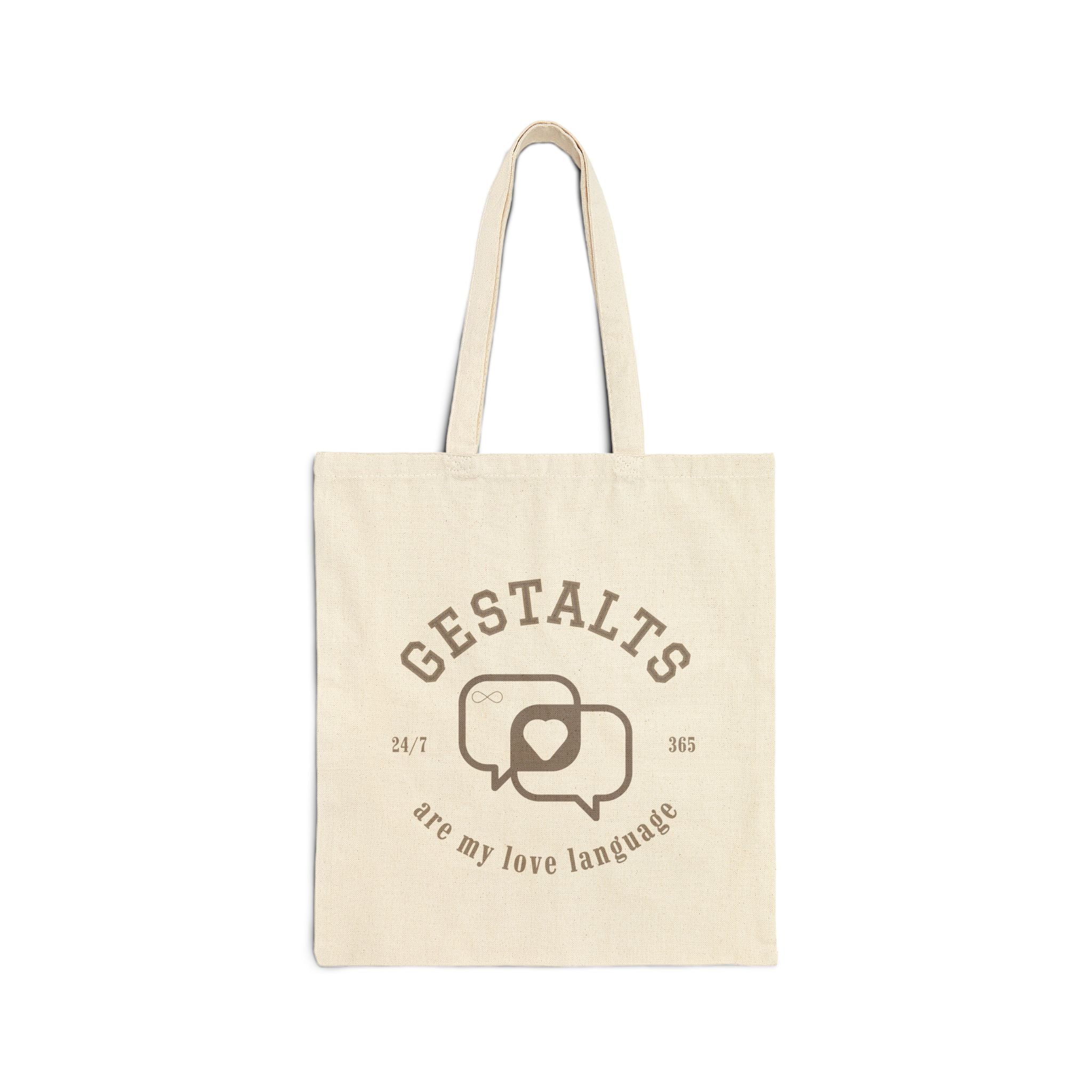 Gestalts Love Language Cotton Canvas Tote Bag