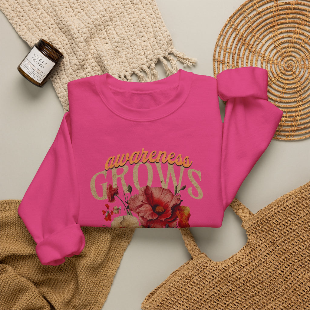 Awareness Grows Acceptance Flourishes Unisex Crewneck Sweatshirt