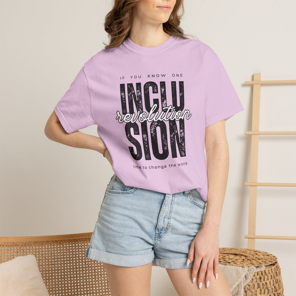 Inclusion Revolution Change the World Unisex Garment-Dyed T-shirt