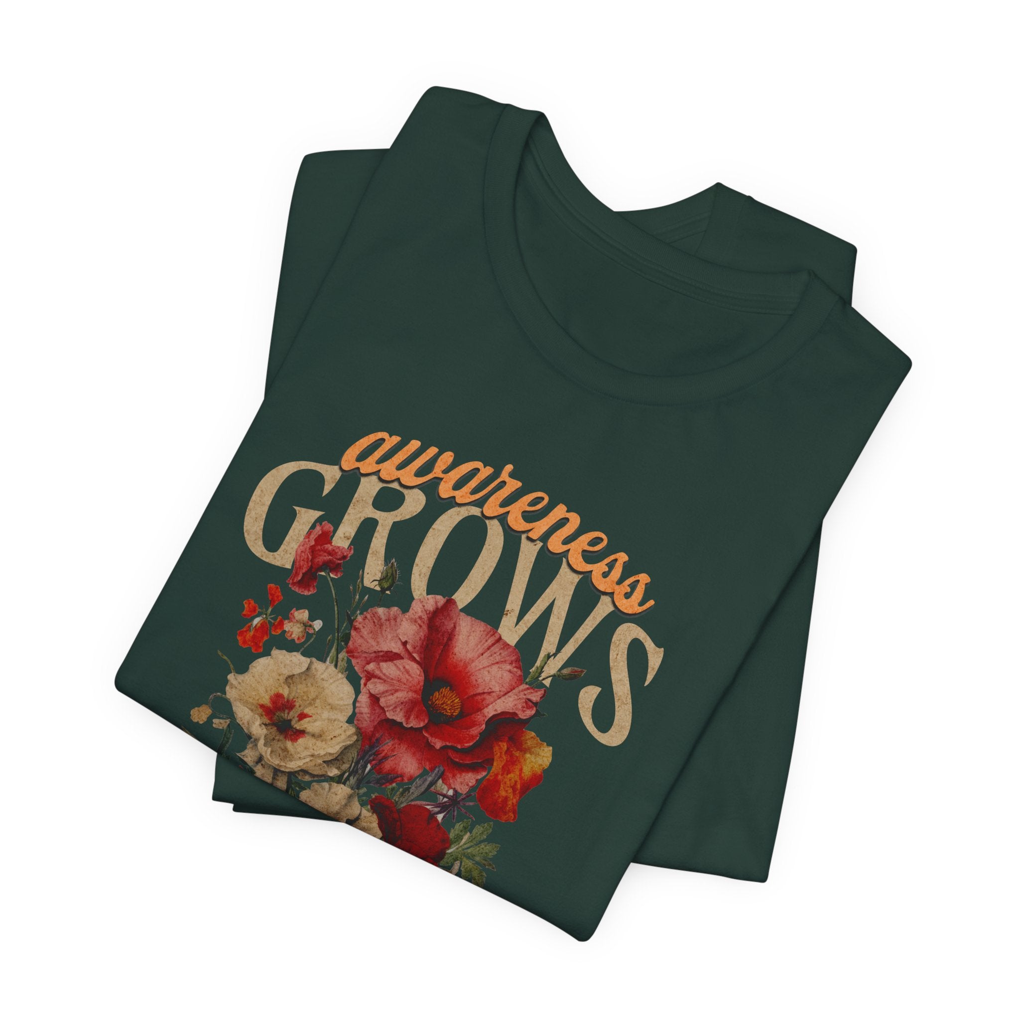 Awareness Grows Acceptance Flourishes Unisex Jersey Short Sleeve Tee