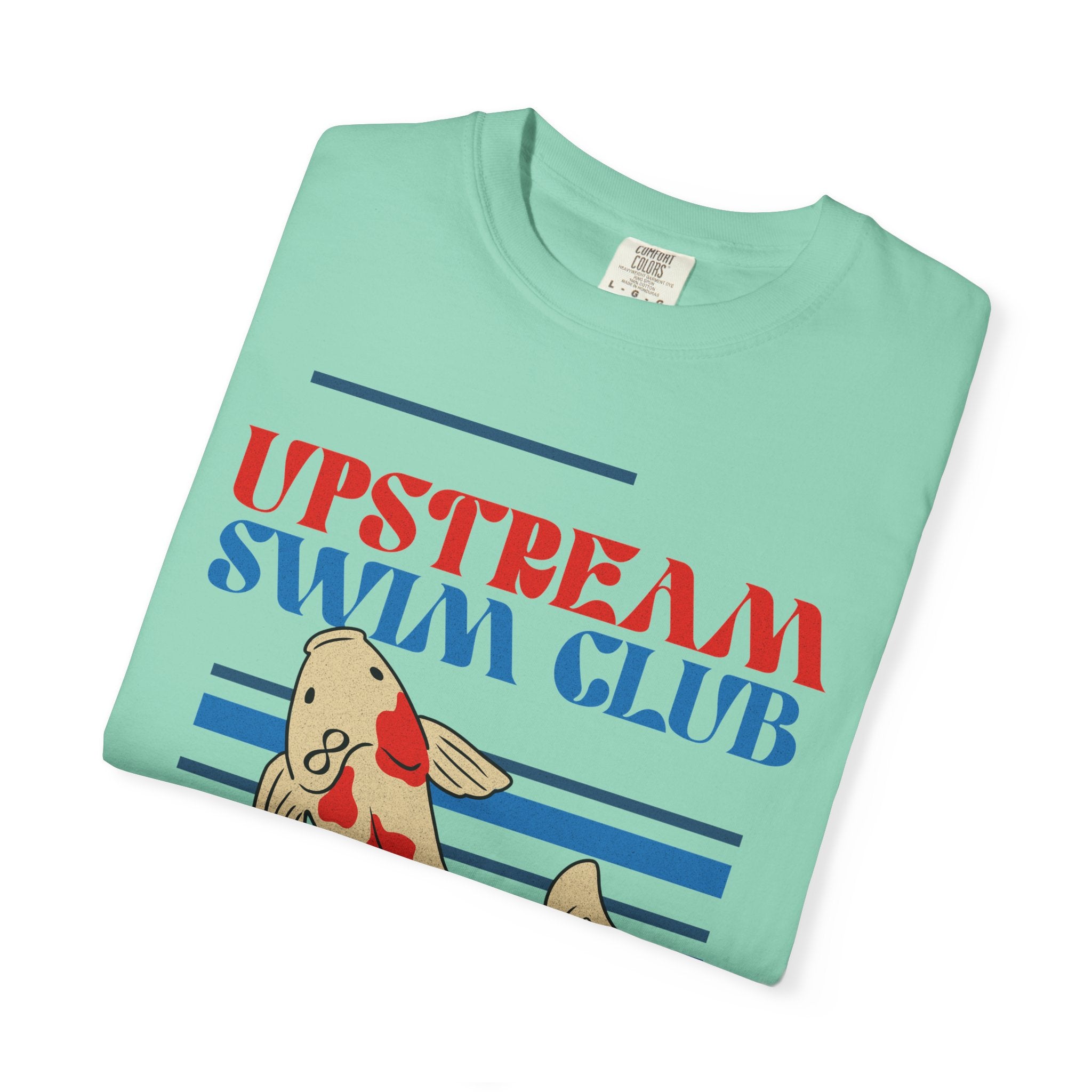 Upstream Swim Club Unisex Garment-Dyed T-shirt