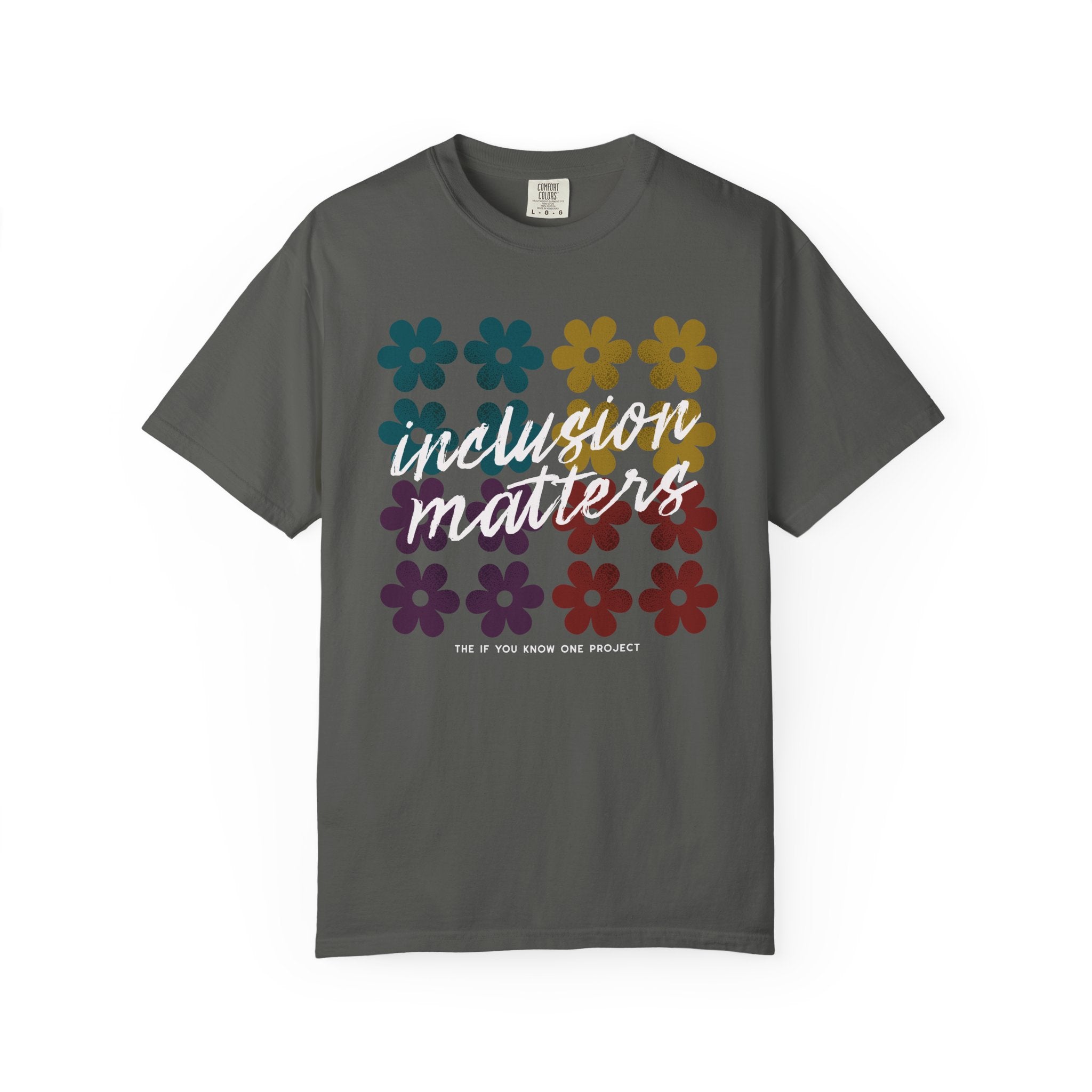 Inclusion Matters Retro Floral Unisex Garment-Dyed T-shirt