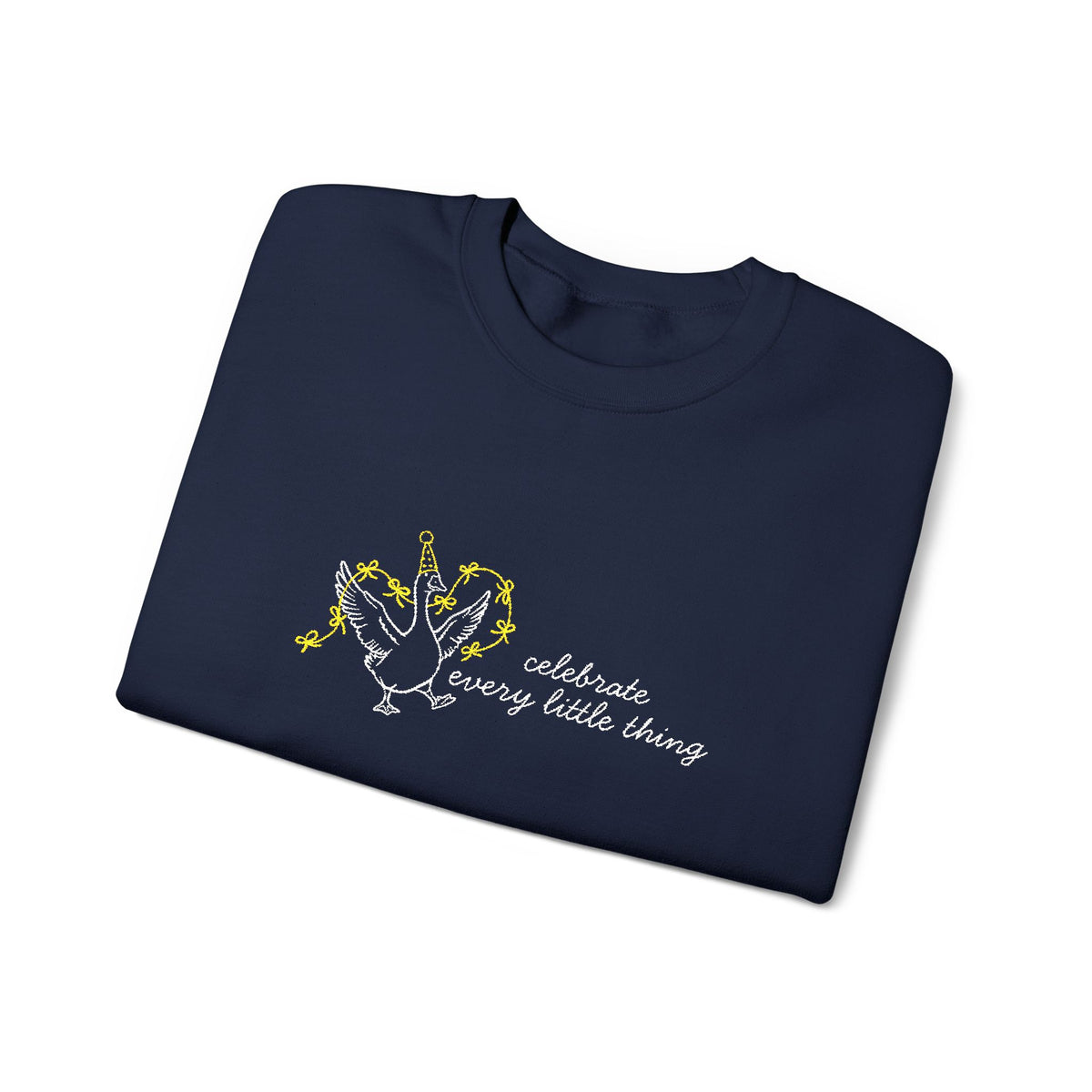 Celebrate Embroidered Goose Unisex Heavy Blend™ Crewneck Sweatshirt