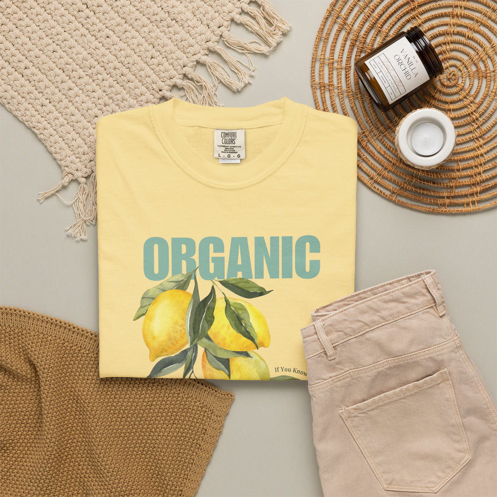 Organic Acceptance Lemon Unisex Garment-Dyed T-shirt
