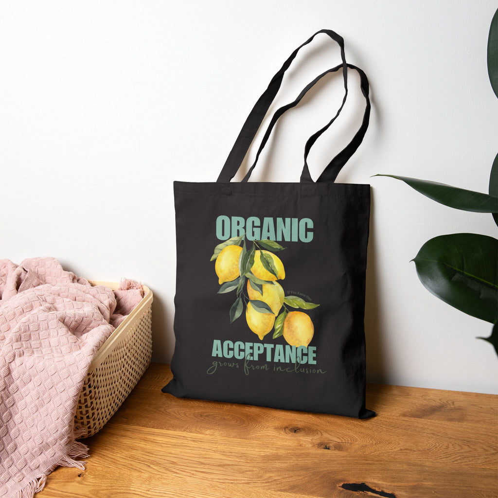 Organic Acceptance Lemon Cotton Canvas Tote Bag