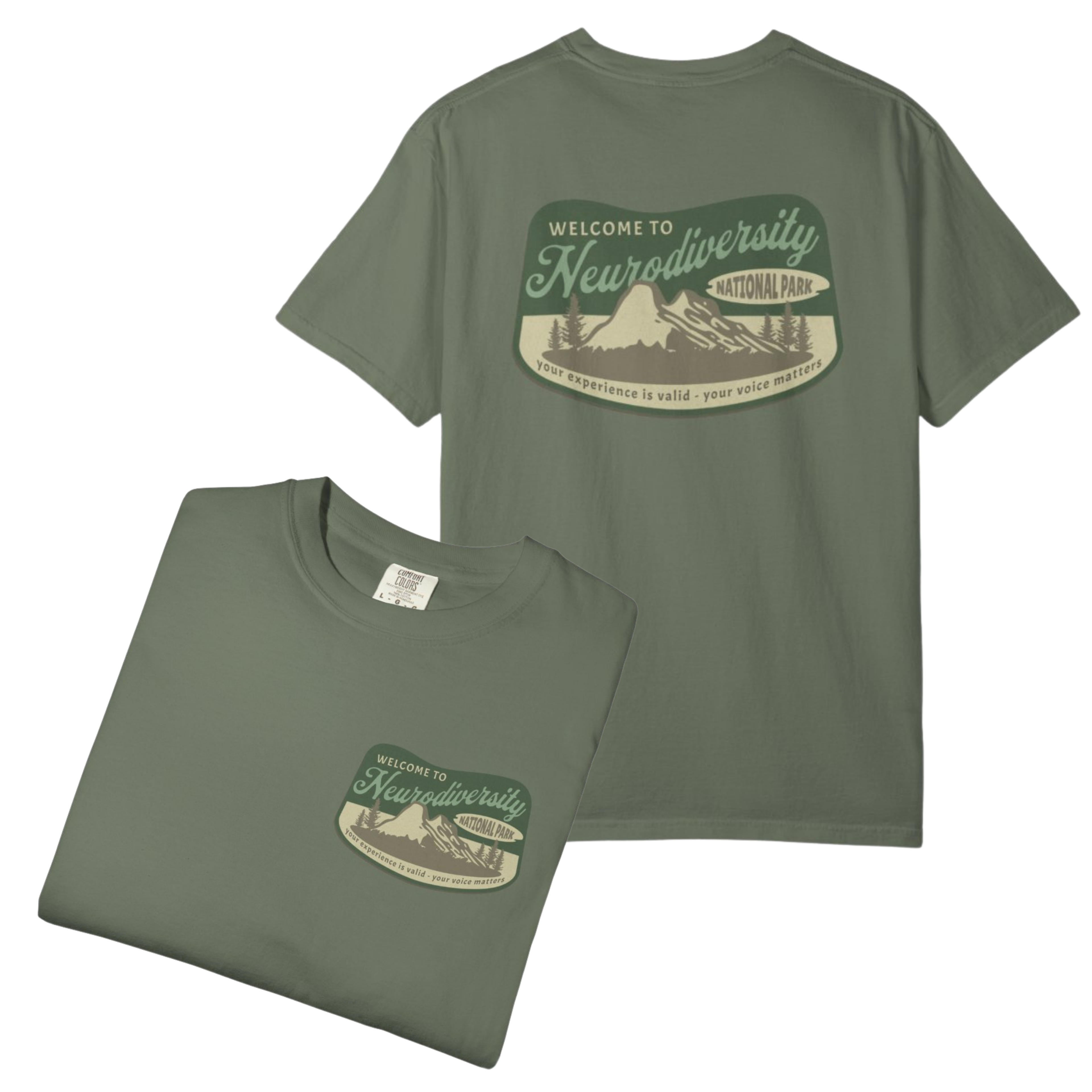 Neurodiversity National Park Unisex Garment-Dyed T-shirt
