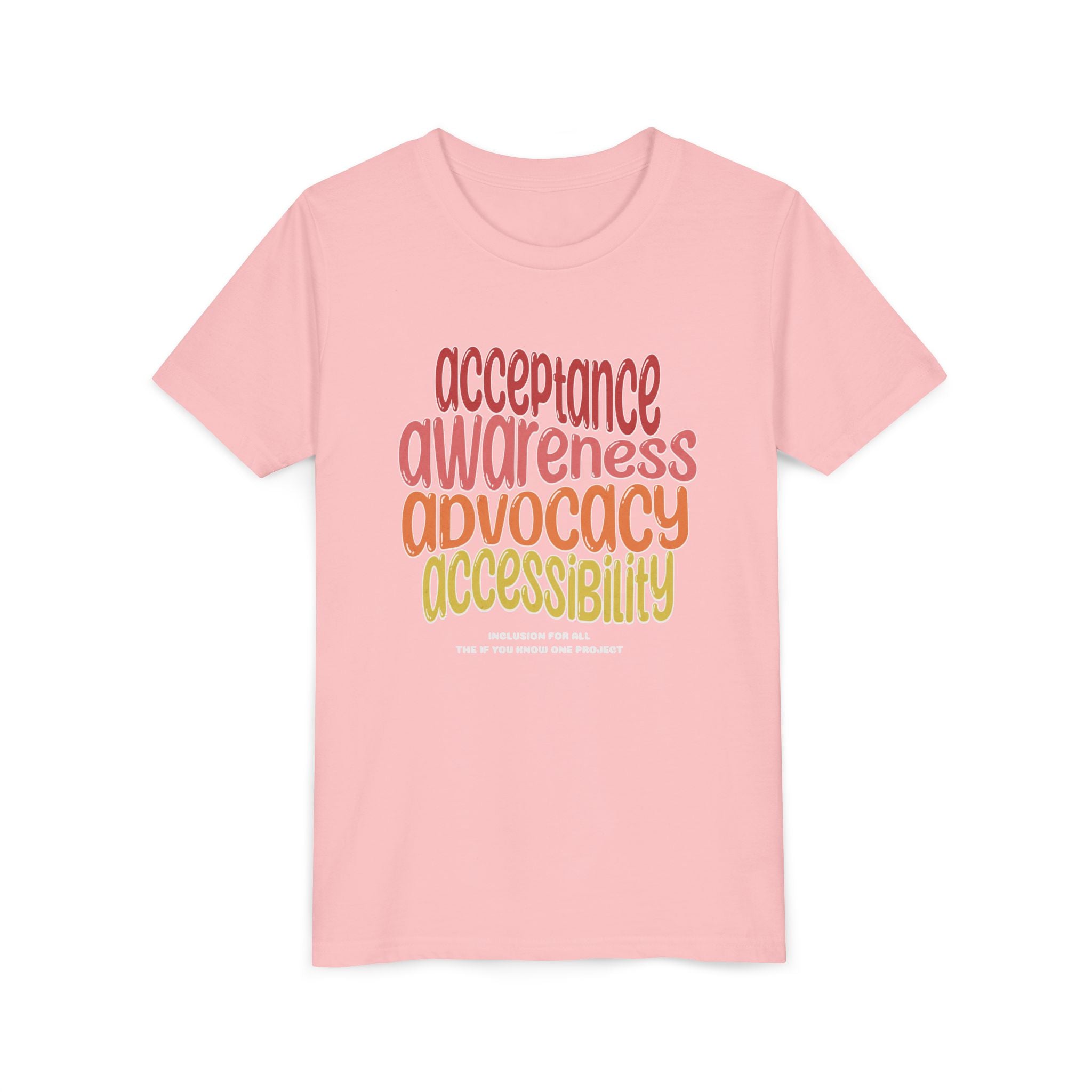 Acceptance, Awareness, Advocacy, Accessibility Youth Short Sleeve Tee