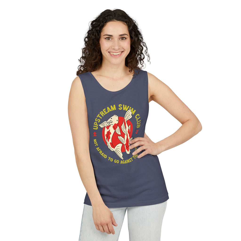 Upstream Swim Club Unisex Garment-Dyed Tank Top