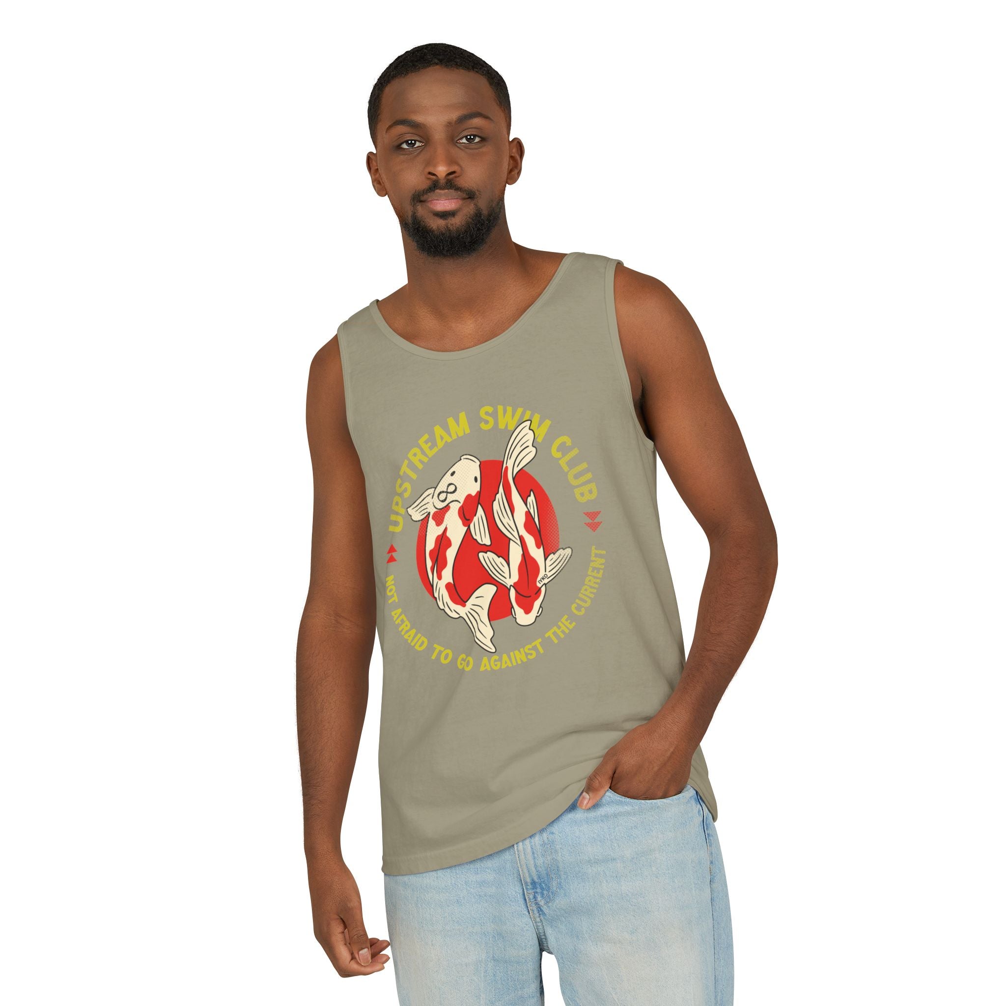 Upstream Swim Club Unisex Garment-Dyed Tank Top