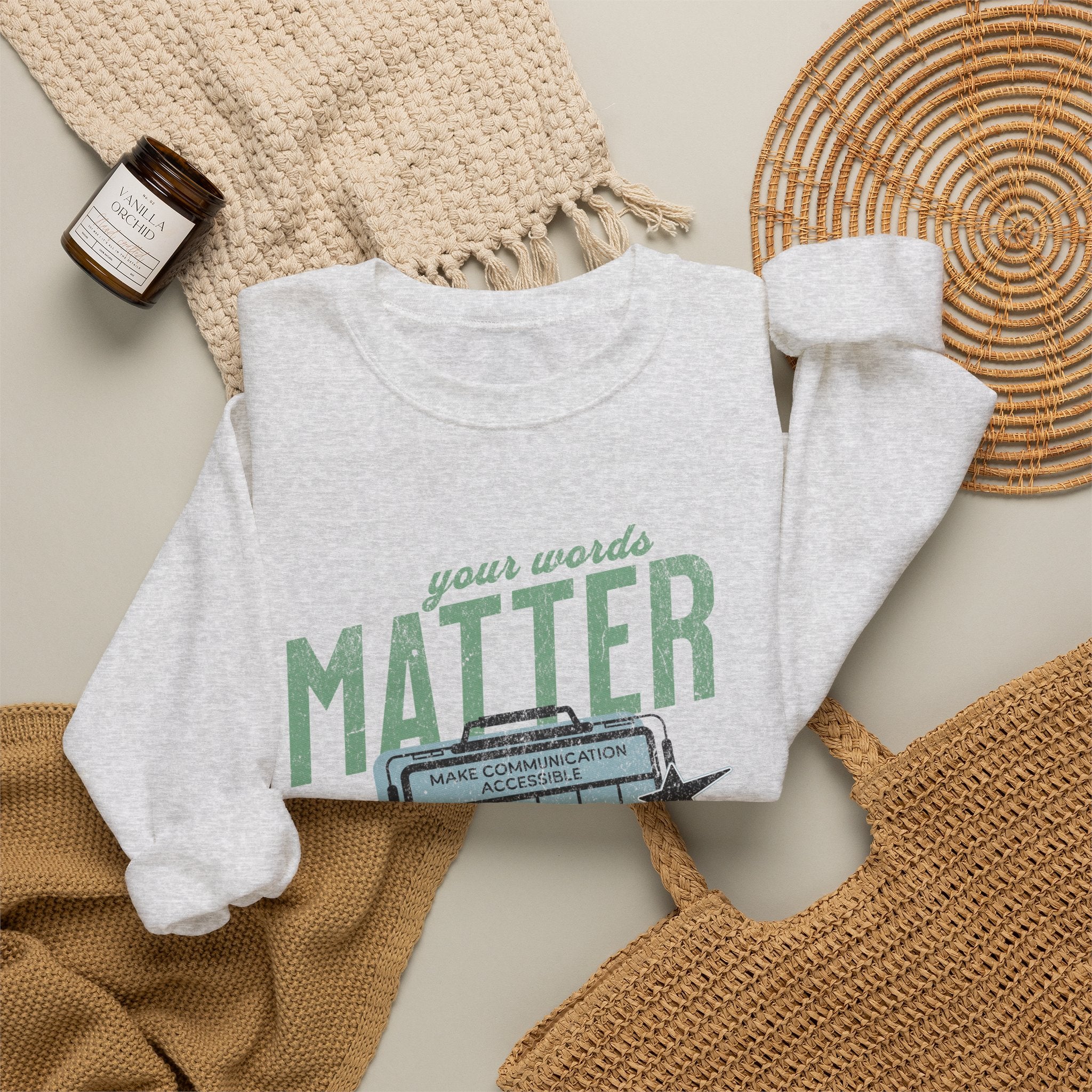 AAC Your Words Matters Unisex Crewneck Sweatshirt