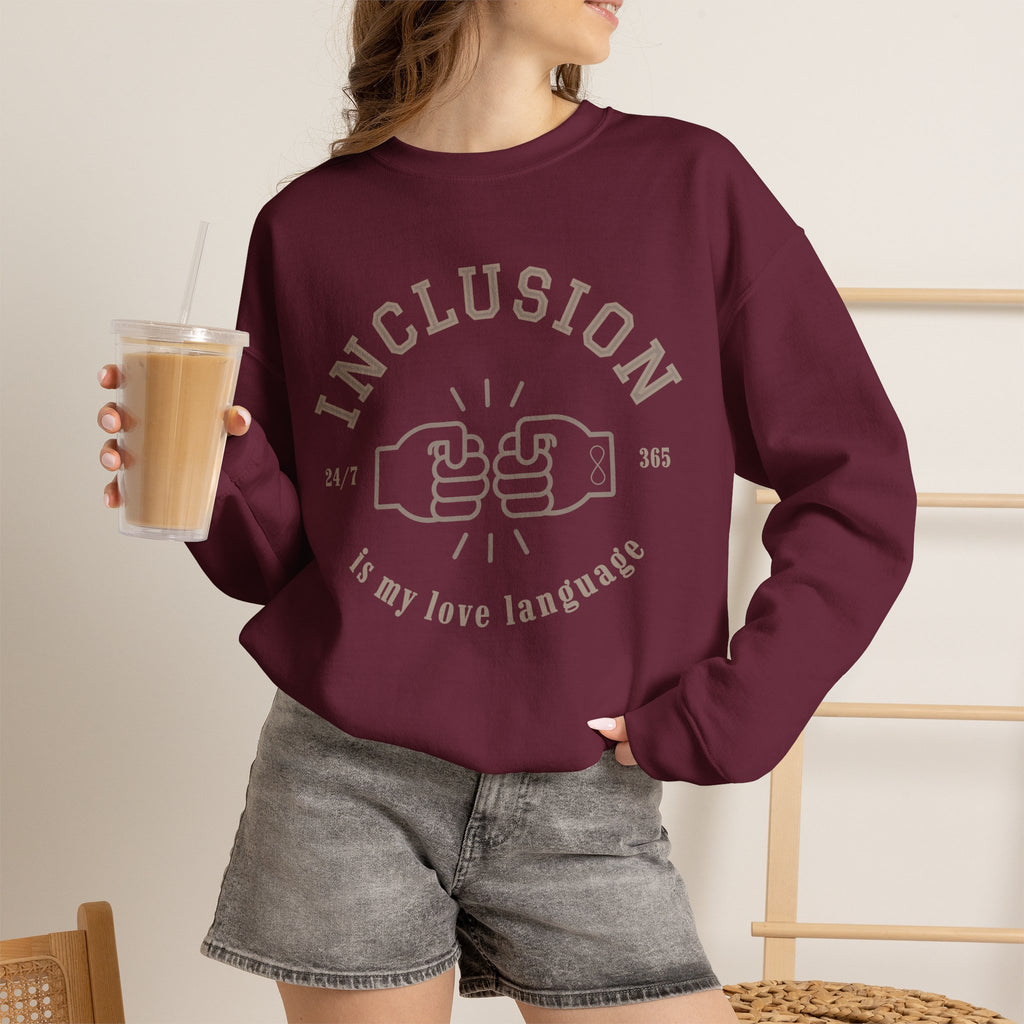 Inclusion Love Language Unisex Crewneck Sweatshirt