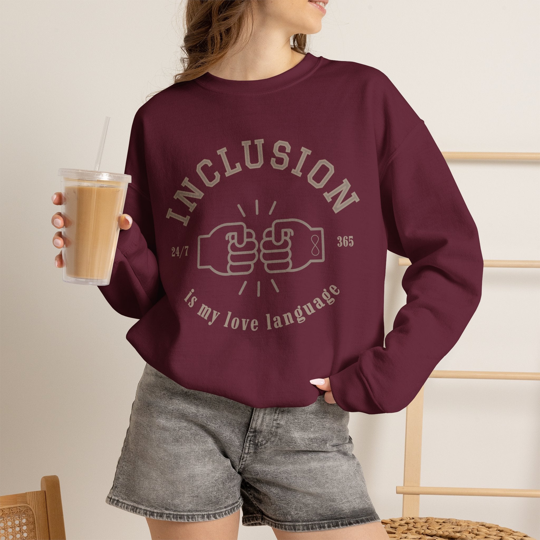 Inclusion Love Language Unisex Crewneck Sweatshirt