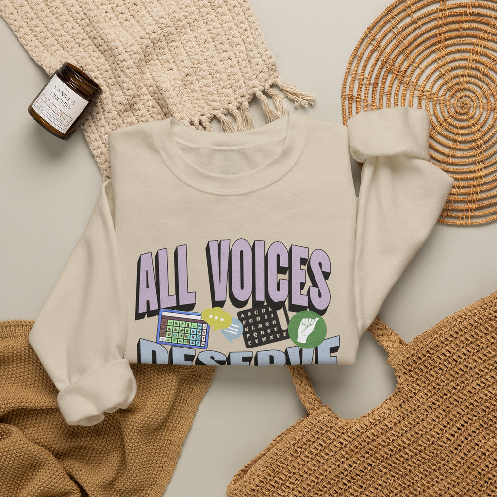 All Voices Deserve To Be Heard Unisex Heavy Blend™ Crewneck Sweatshirt