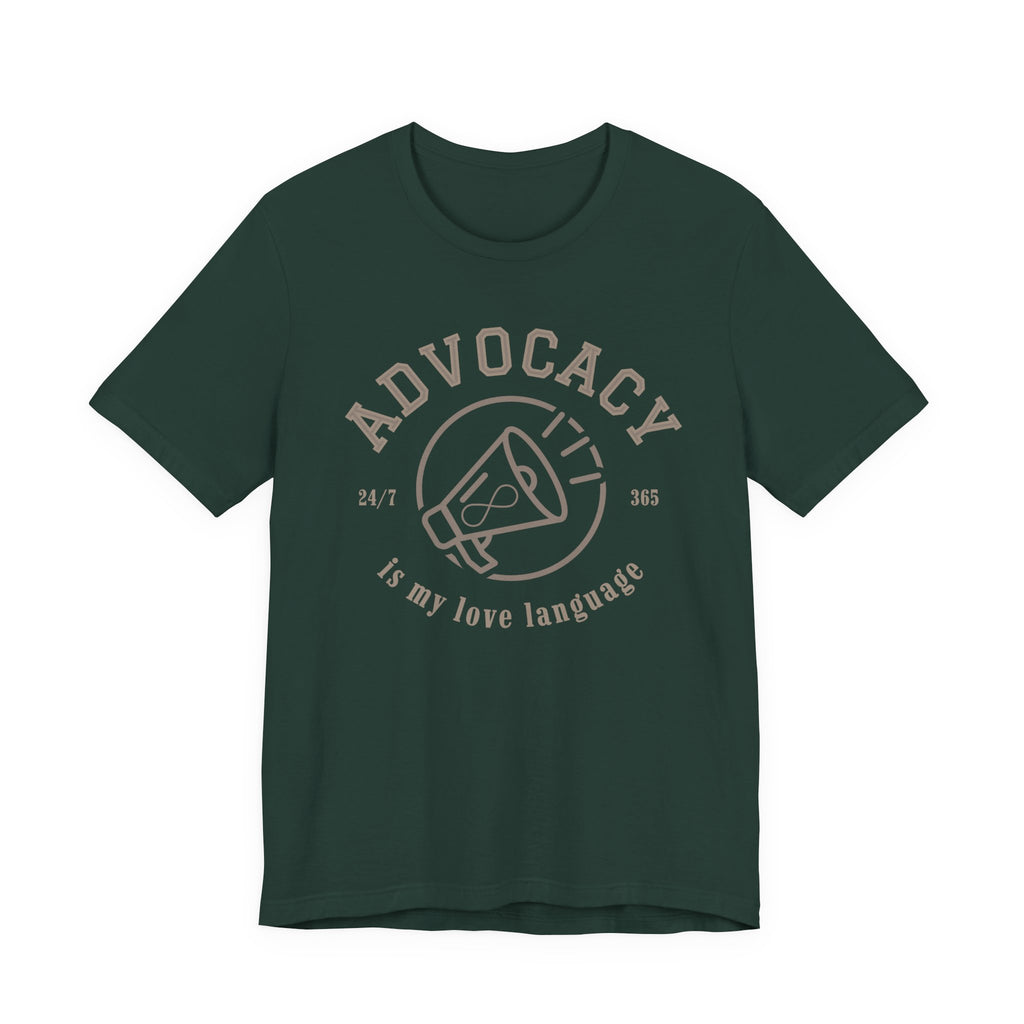 Advocacy Love Language Unisex Jersey Short Sleeve Tee