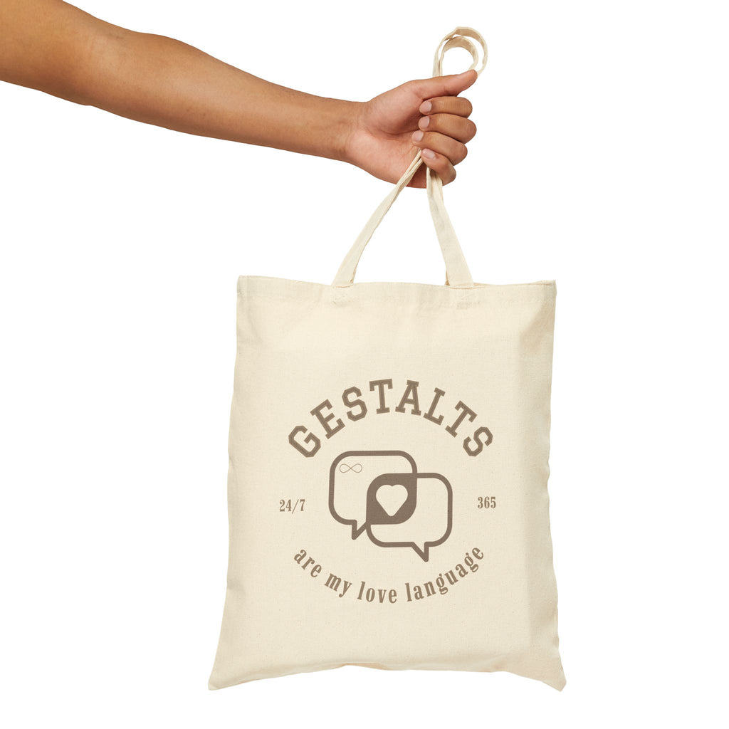 Gestalts Love Language Cotton Canvas Tote Bag