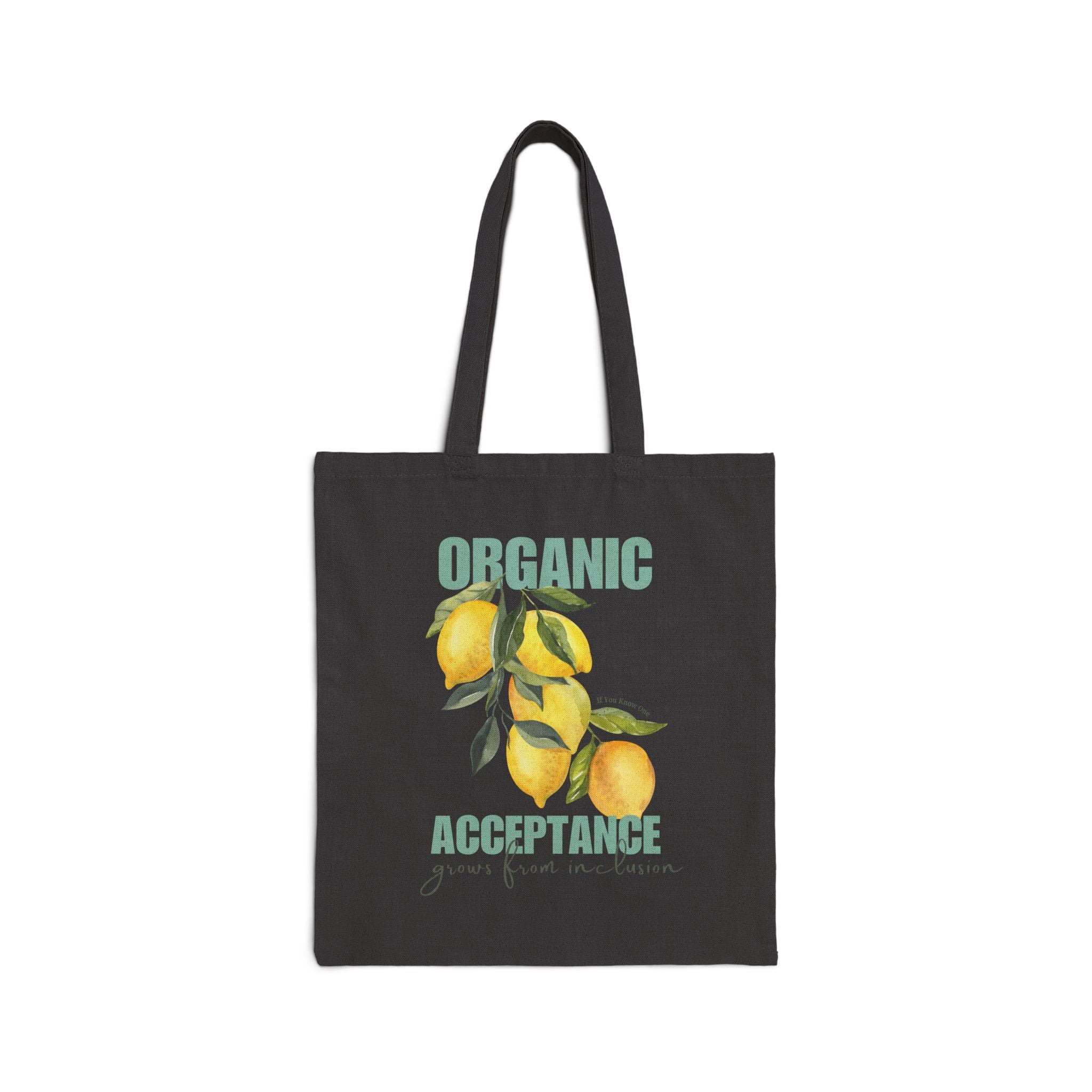 Organic Acceptance Lemon Cotton Canvas Tote Bag